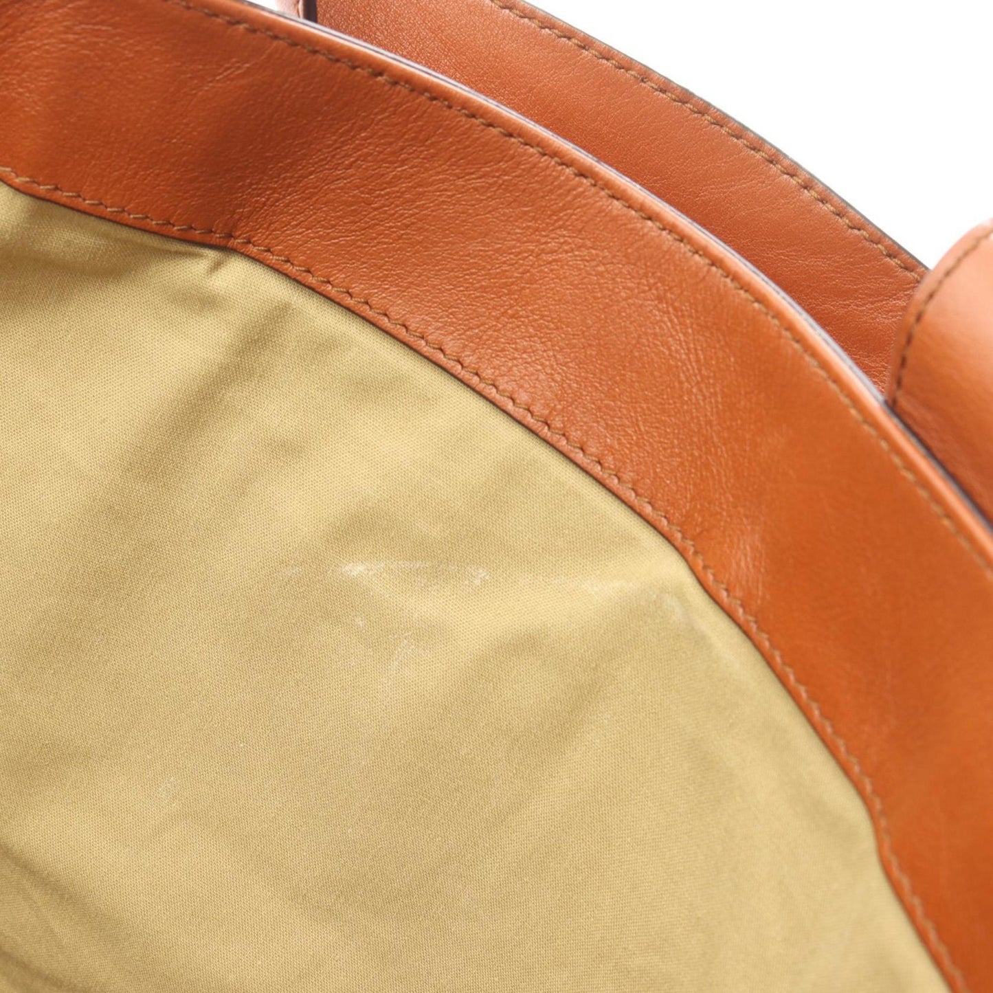 Gucci Beige Brown Canvas Leather Tote Bag ( )