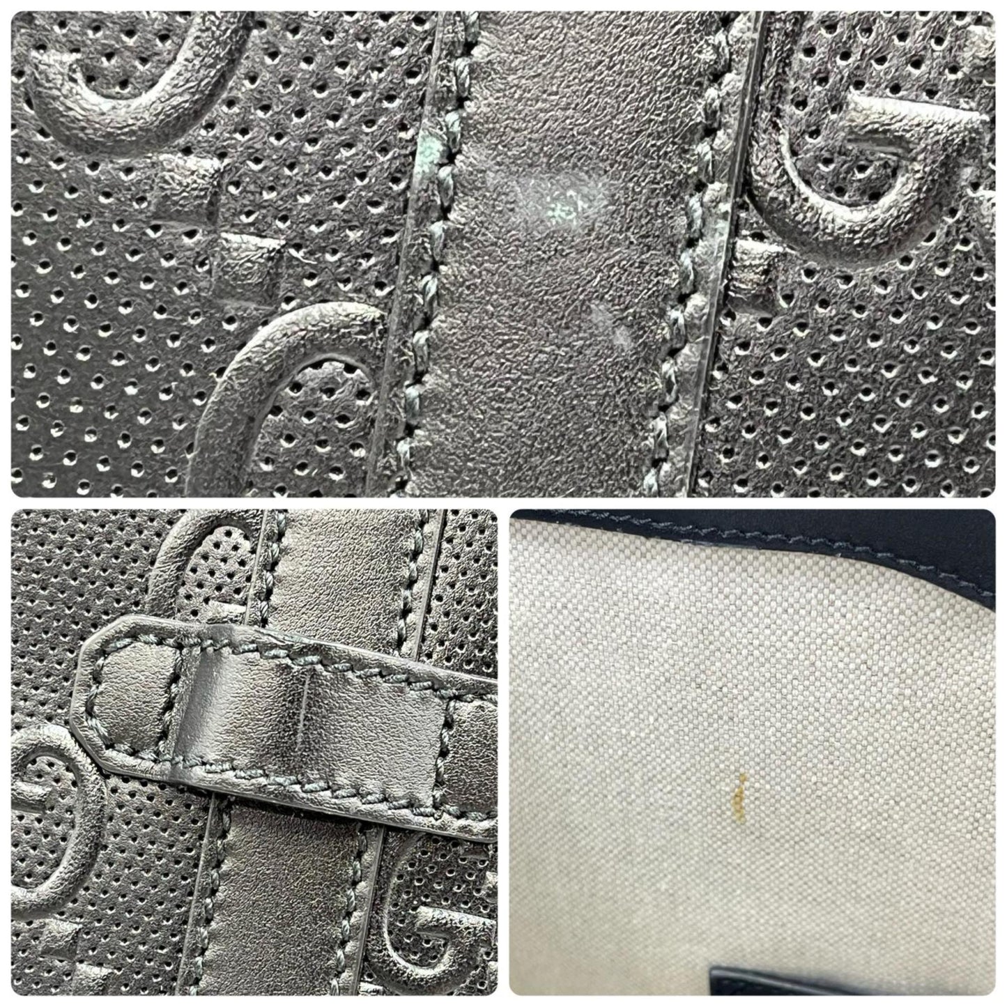 Gucci Black Leather Handbag ( )