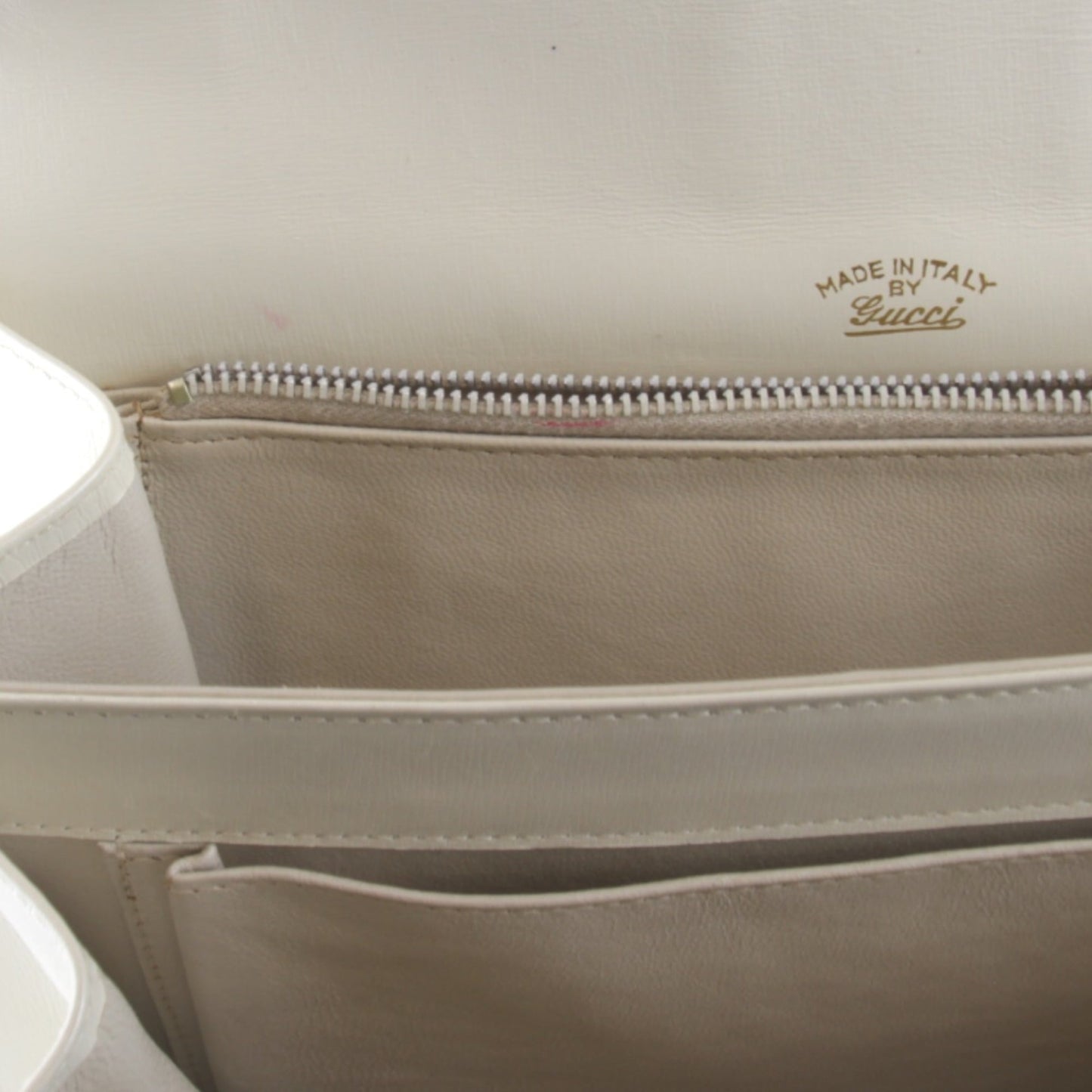 Gucci Microguccissima White Canvas Leather Shoulder Bag ( )