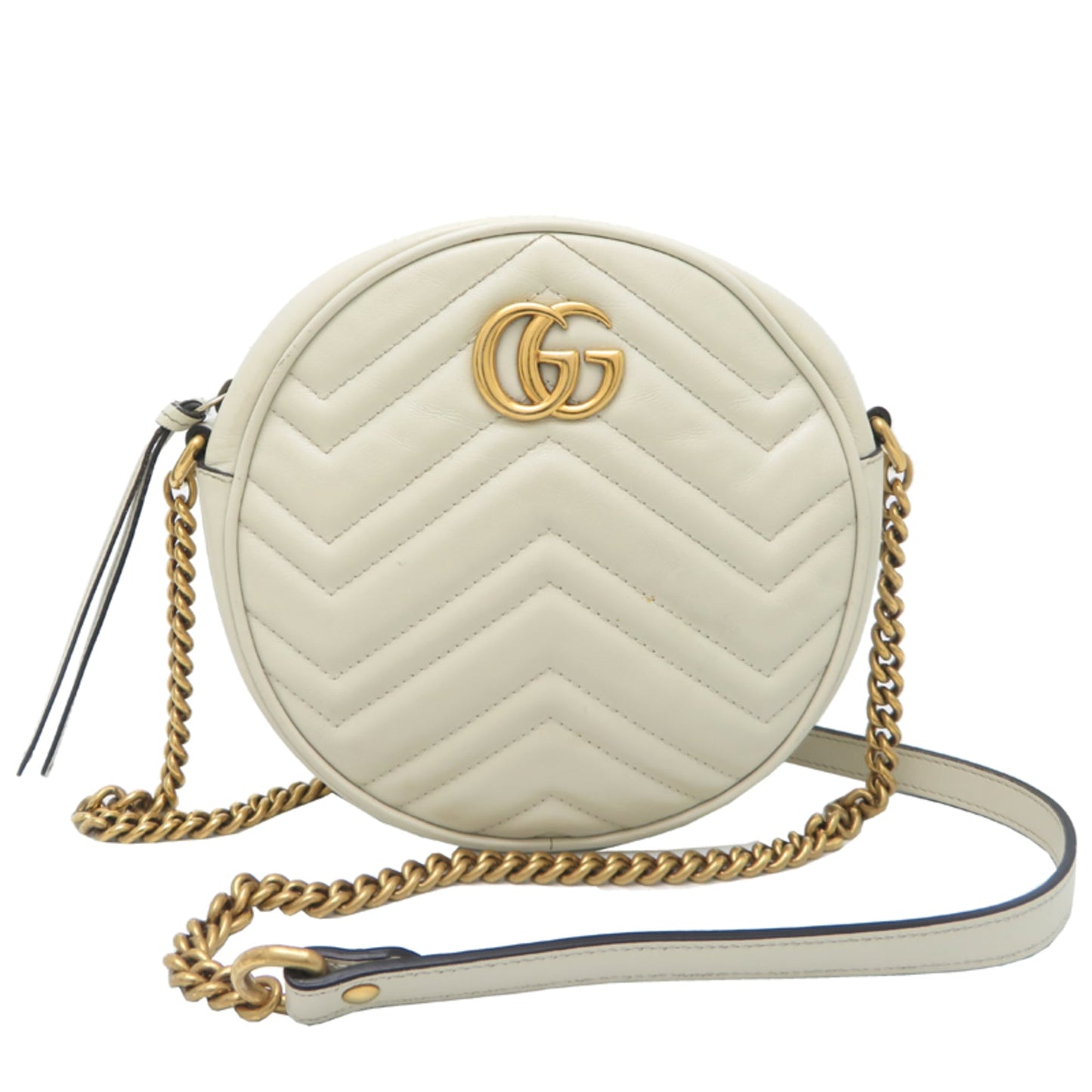 Gucci Ivory Leather Shoulder Bag ( )