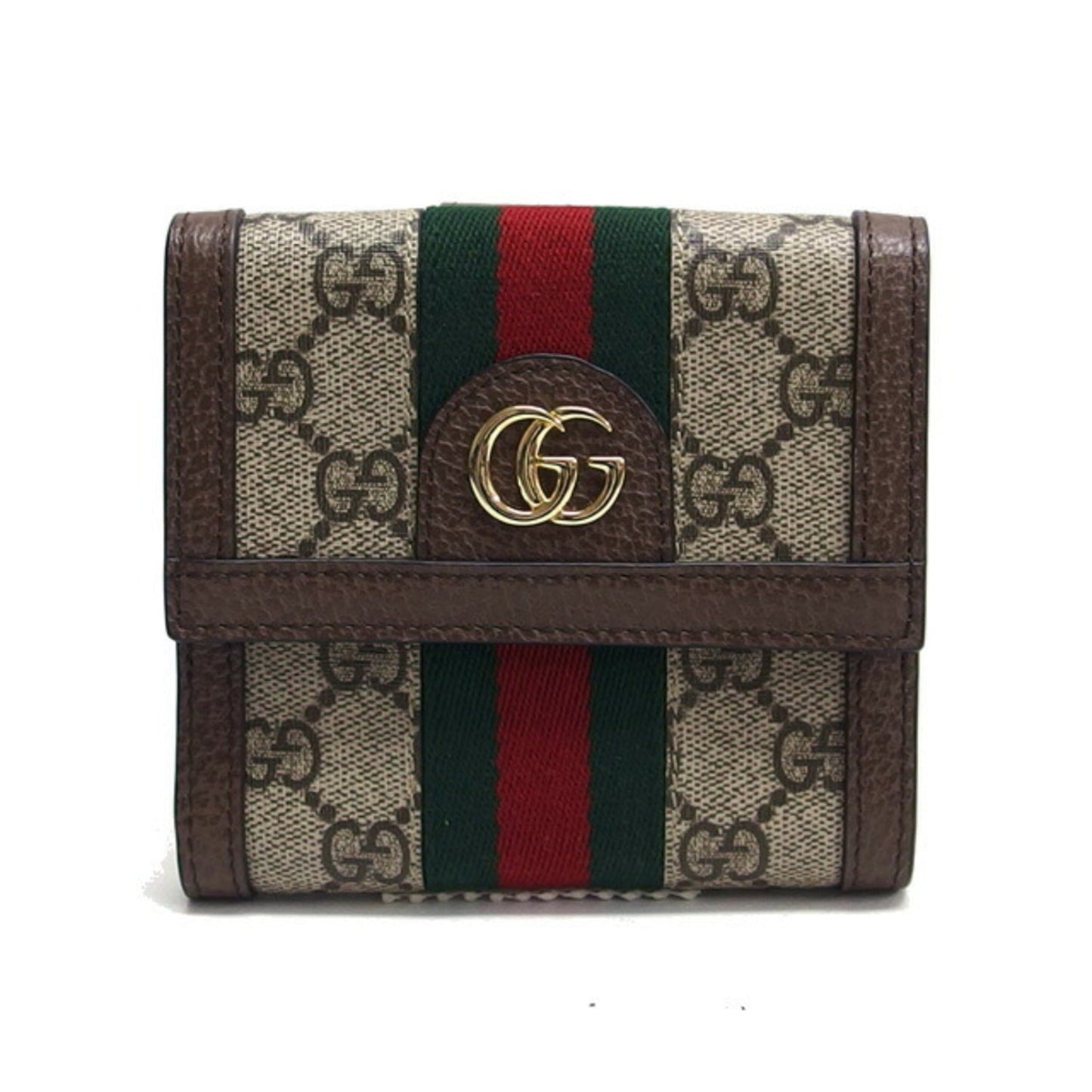 Gucci Gg Supreme Beige Dark Brown Gg Supreme Coin Purse/Coin Case ( )