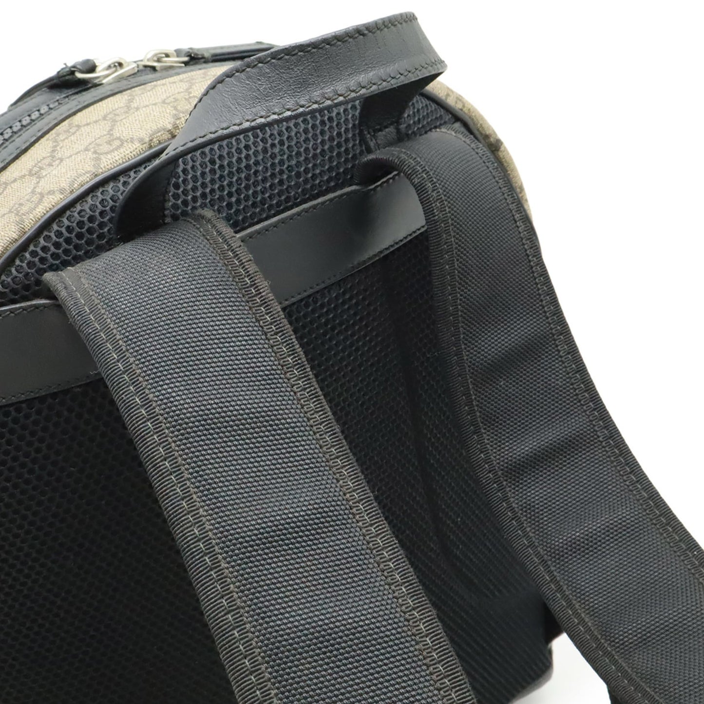 Gucci Beige Black Gg Supreme Backpack ( )