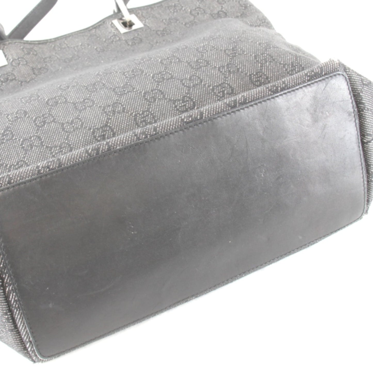 Gucci Black Gg Canvas Tote Bag ( )