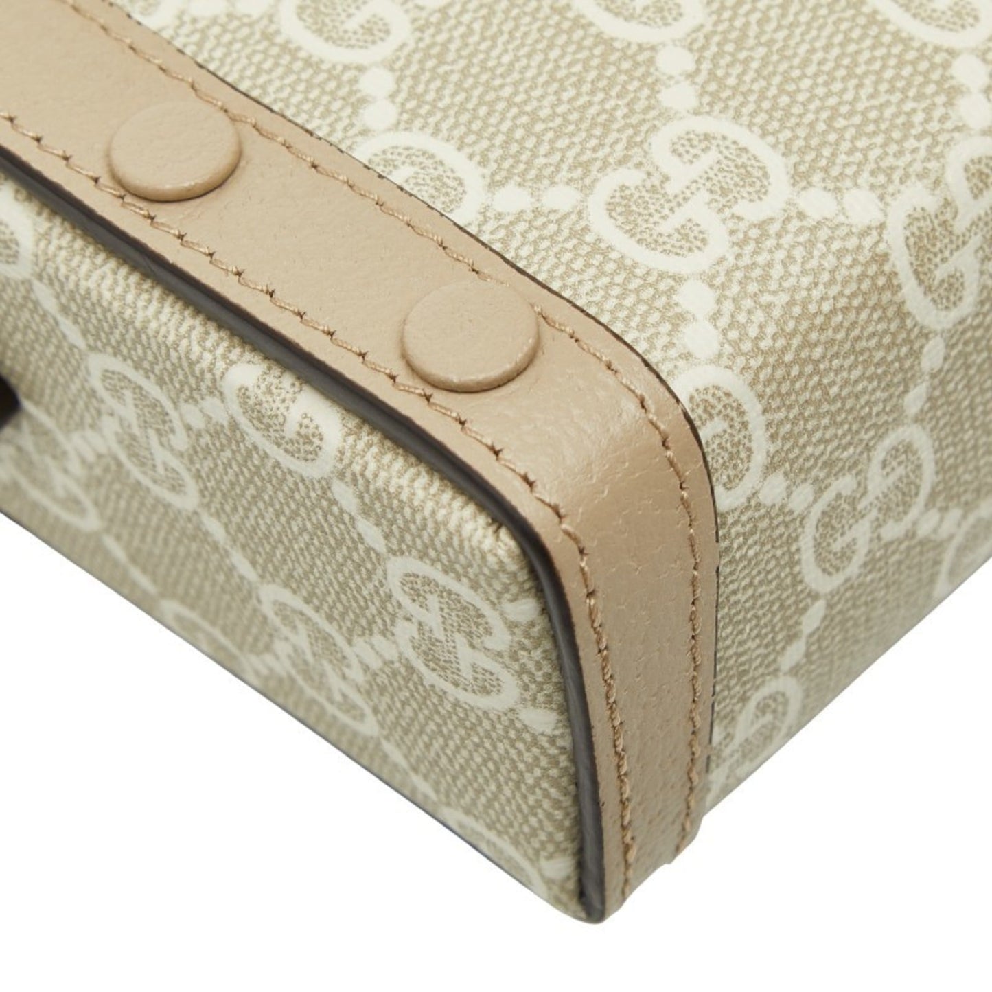 Gucci Beige White Pvc Leather Shoulder Bag ( )