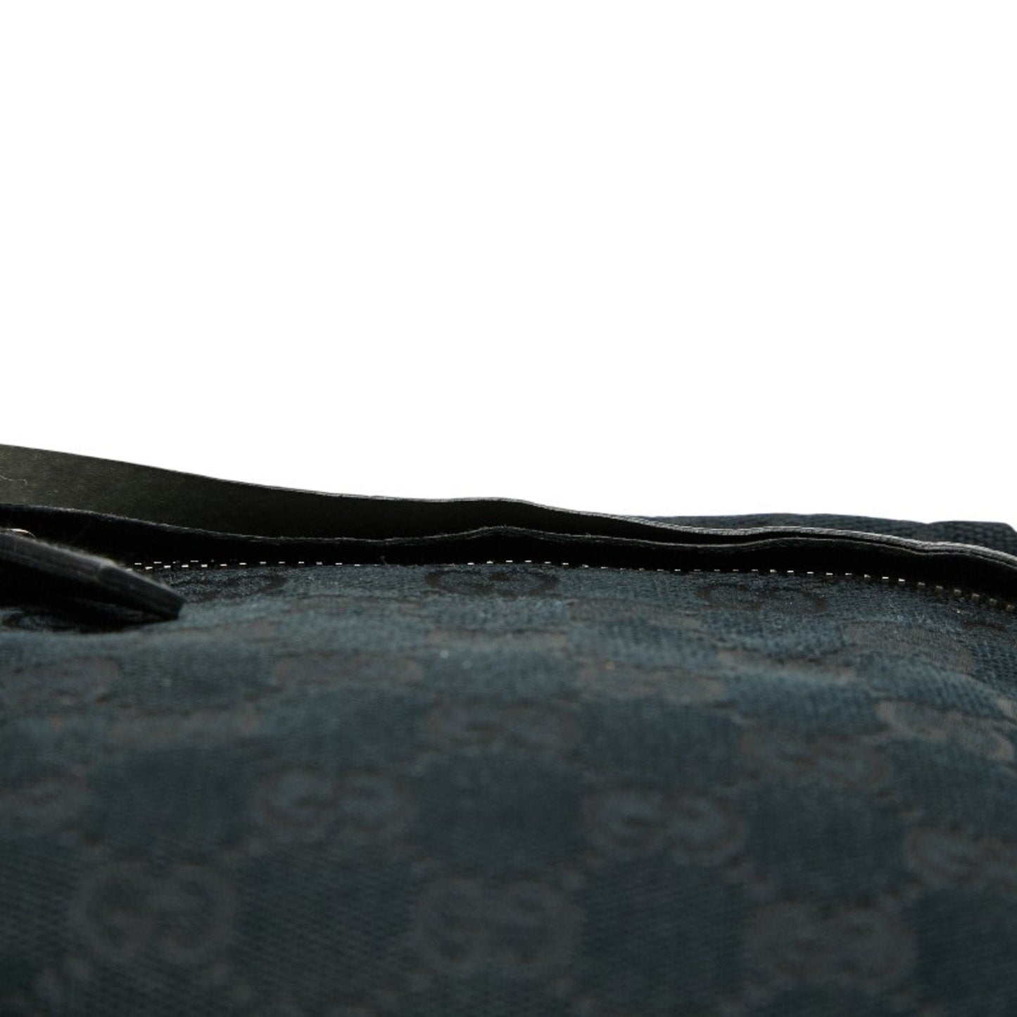 Gucci Black Canvas Leather Fanny Pack Shoulder Bag ( )