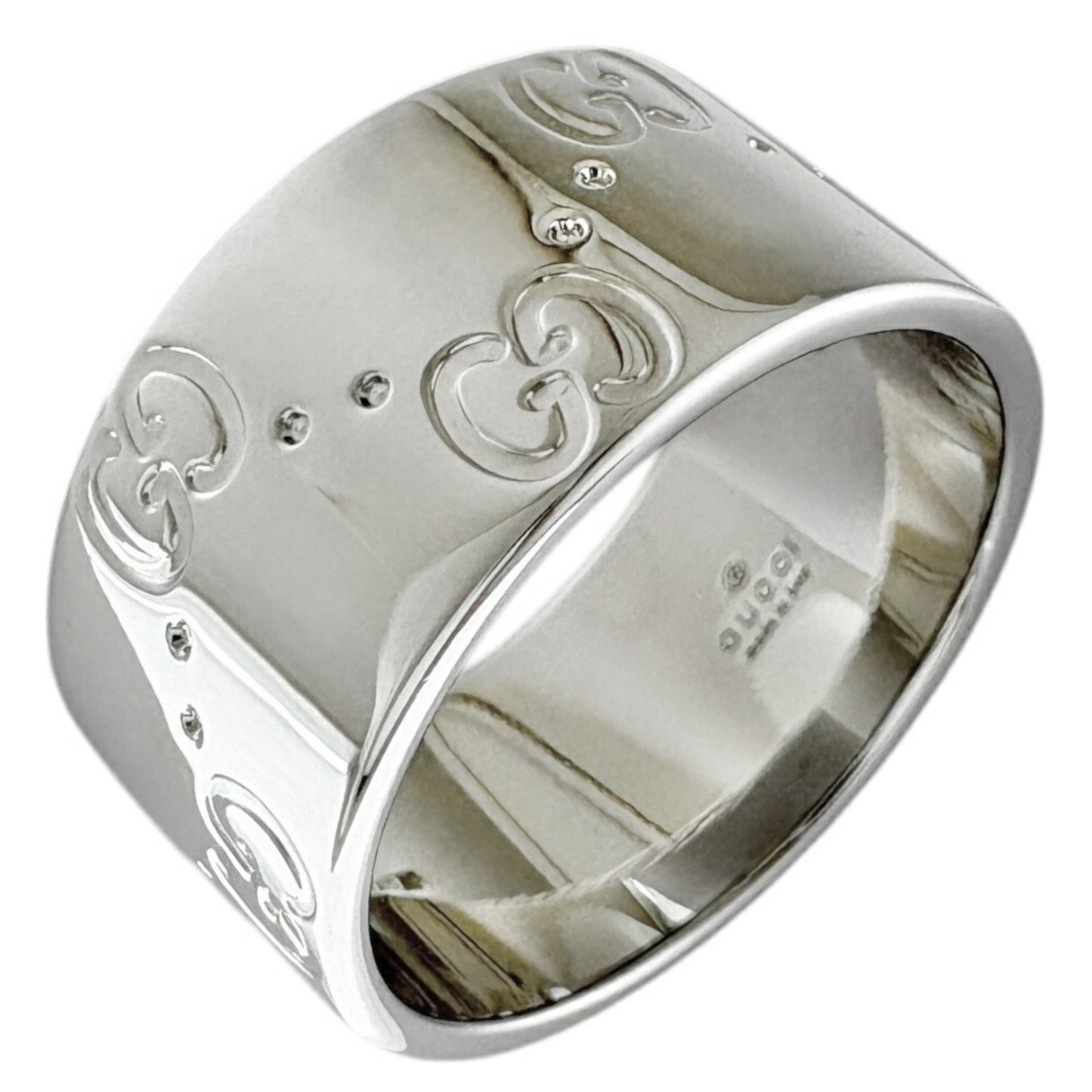 Gucci Icon Silver White Gold (18K) Band Ring