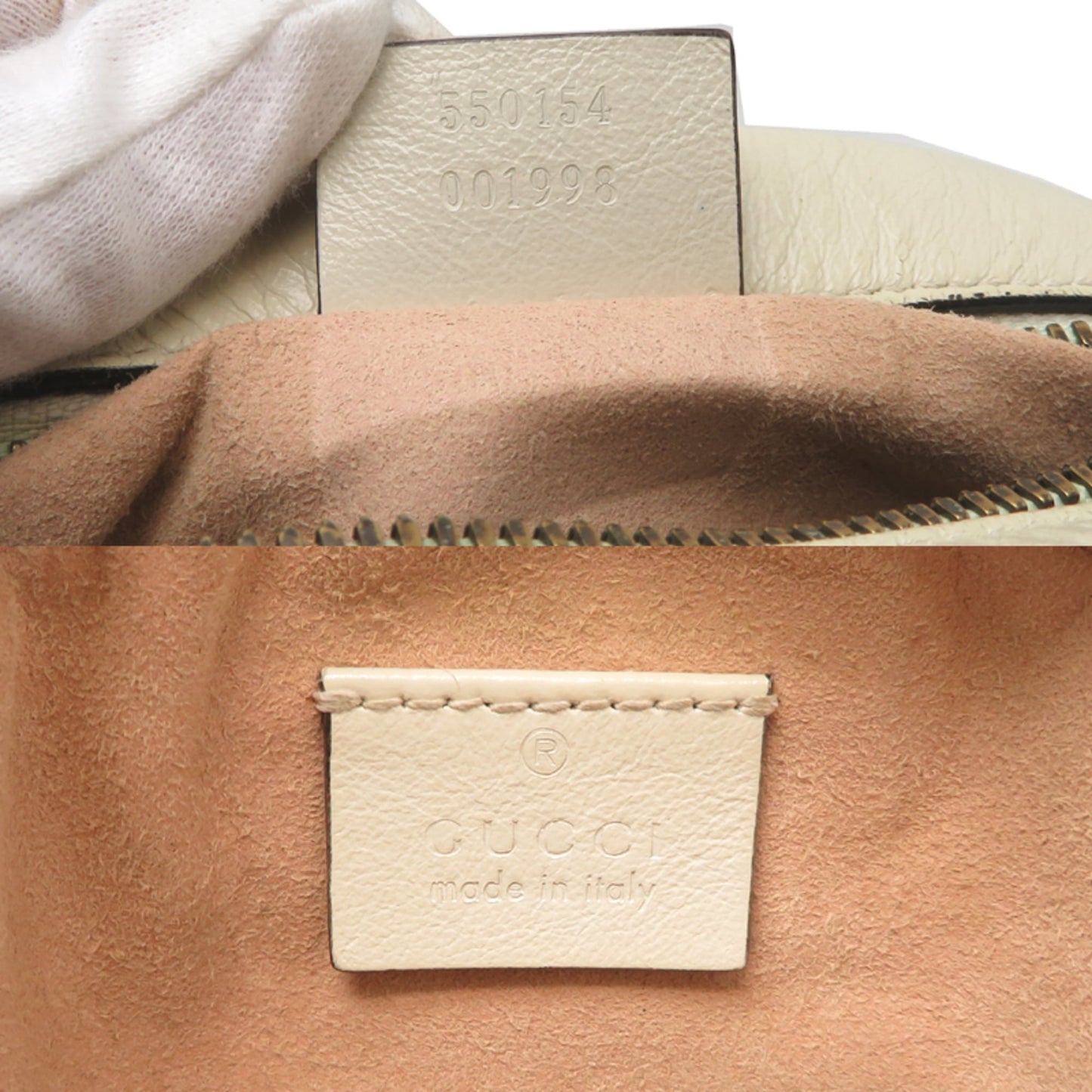 Gucci Ivory Leather Shoulder Bag ( )