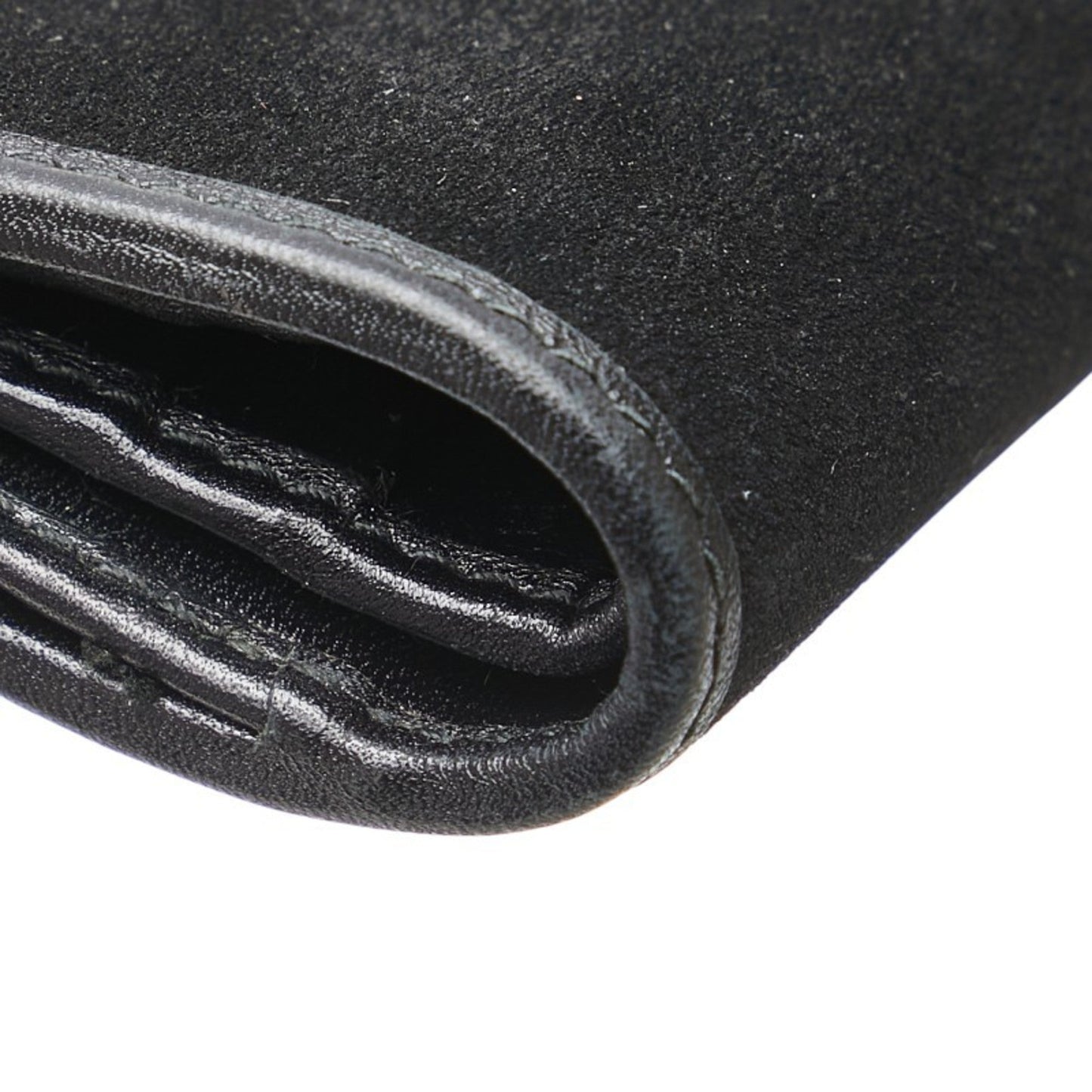 Gucci Gold Black Leather Suede Wallet (Tri-Fold) ( )