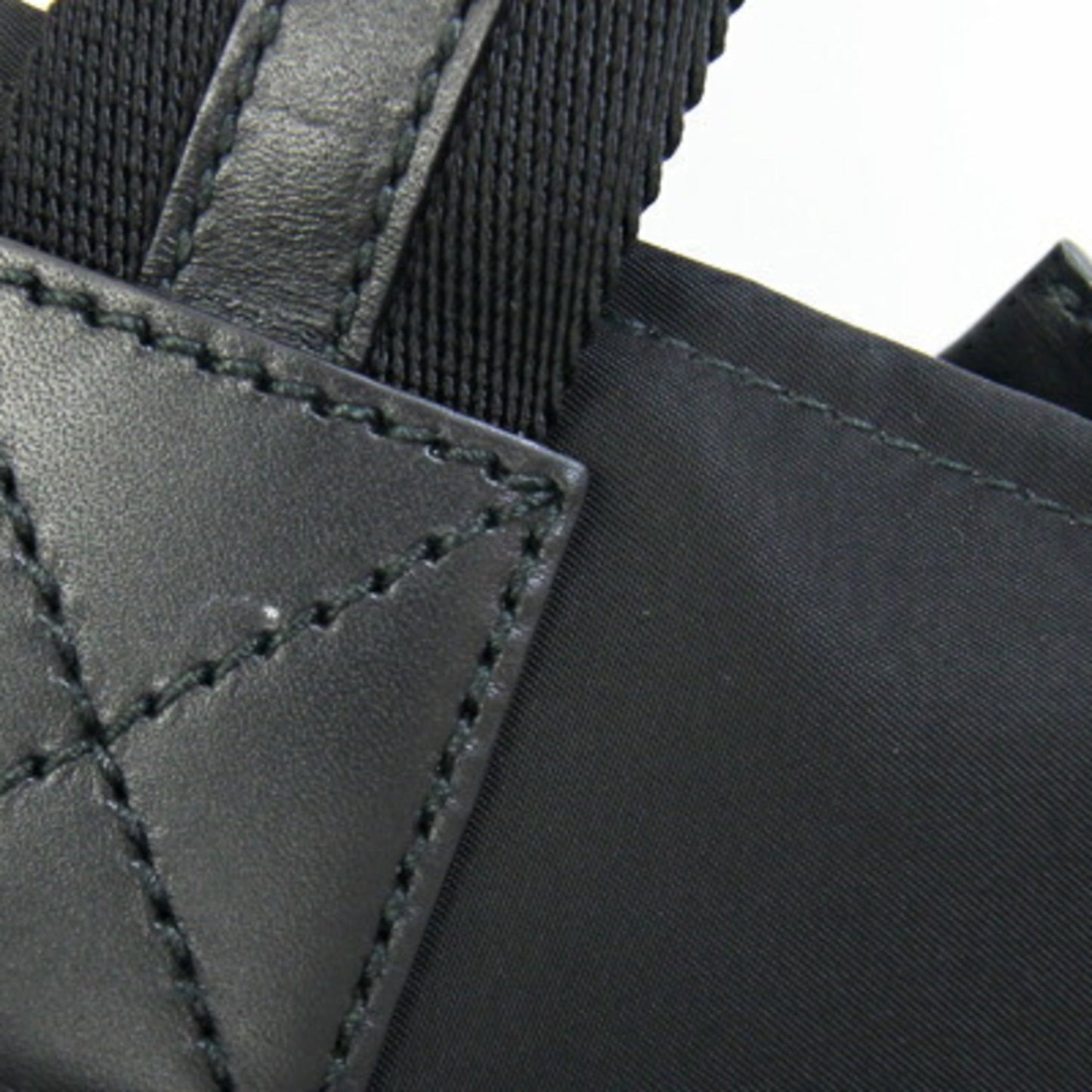 Gucci Diamante Black Gray Nylon Handbag Tote Bag ( )