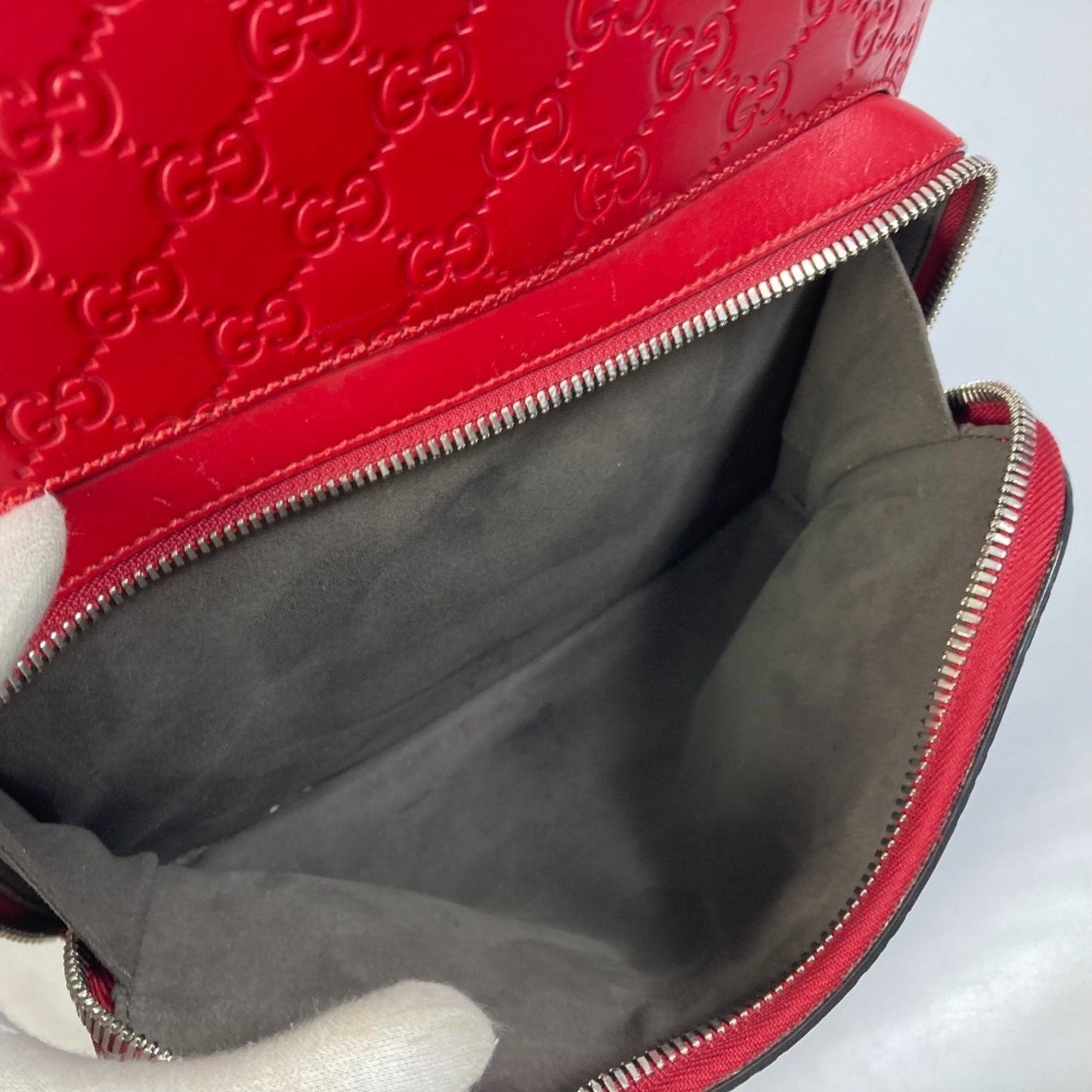 Gucci Red Color Leather Backpack ( )