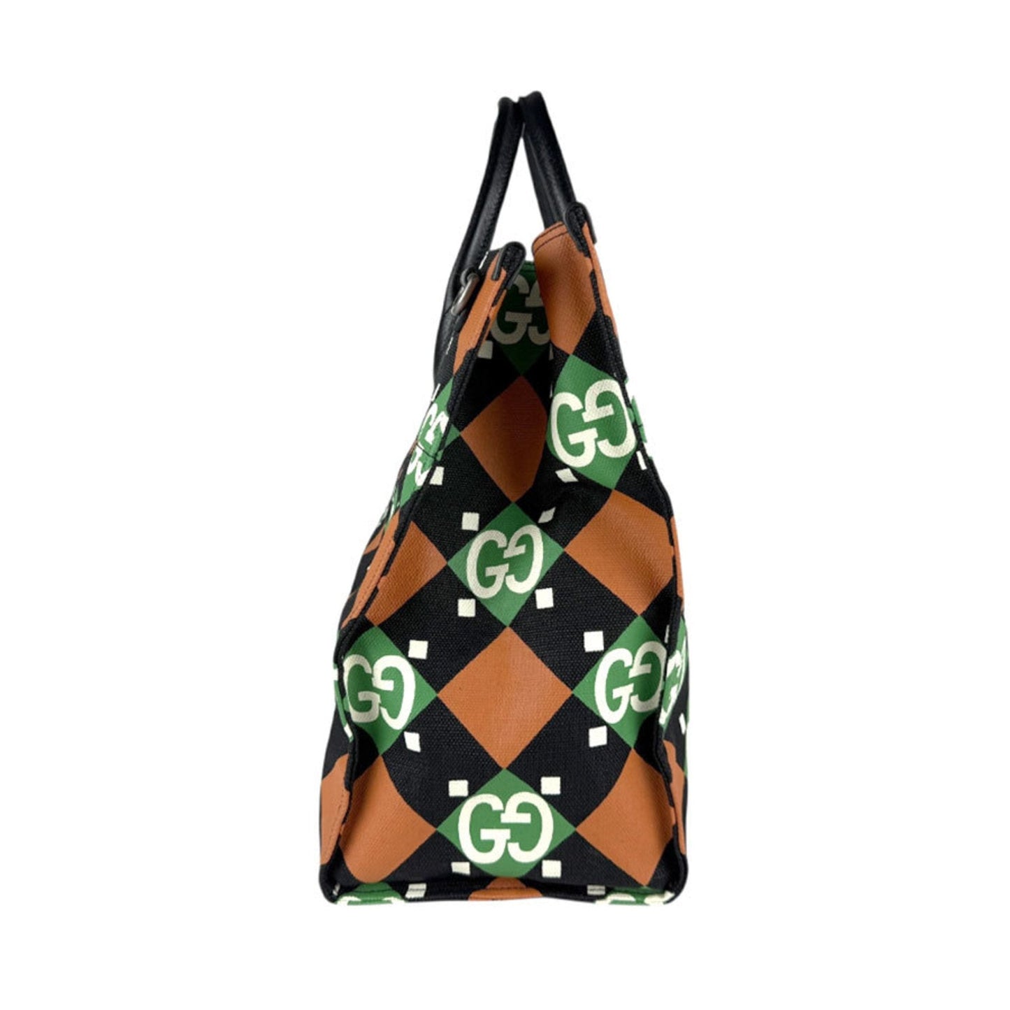 Gucci Multi-Color Coated Canvas Leather Handbag Shoulder Bag ( )