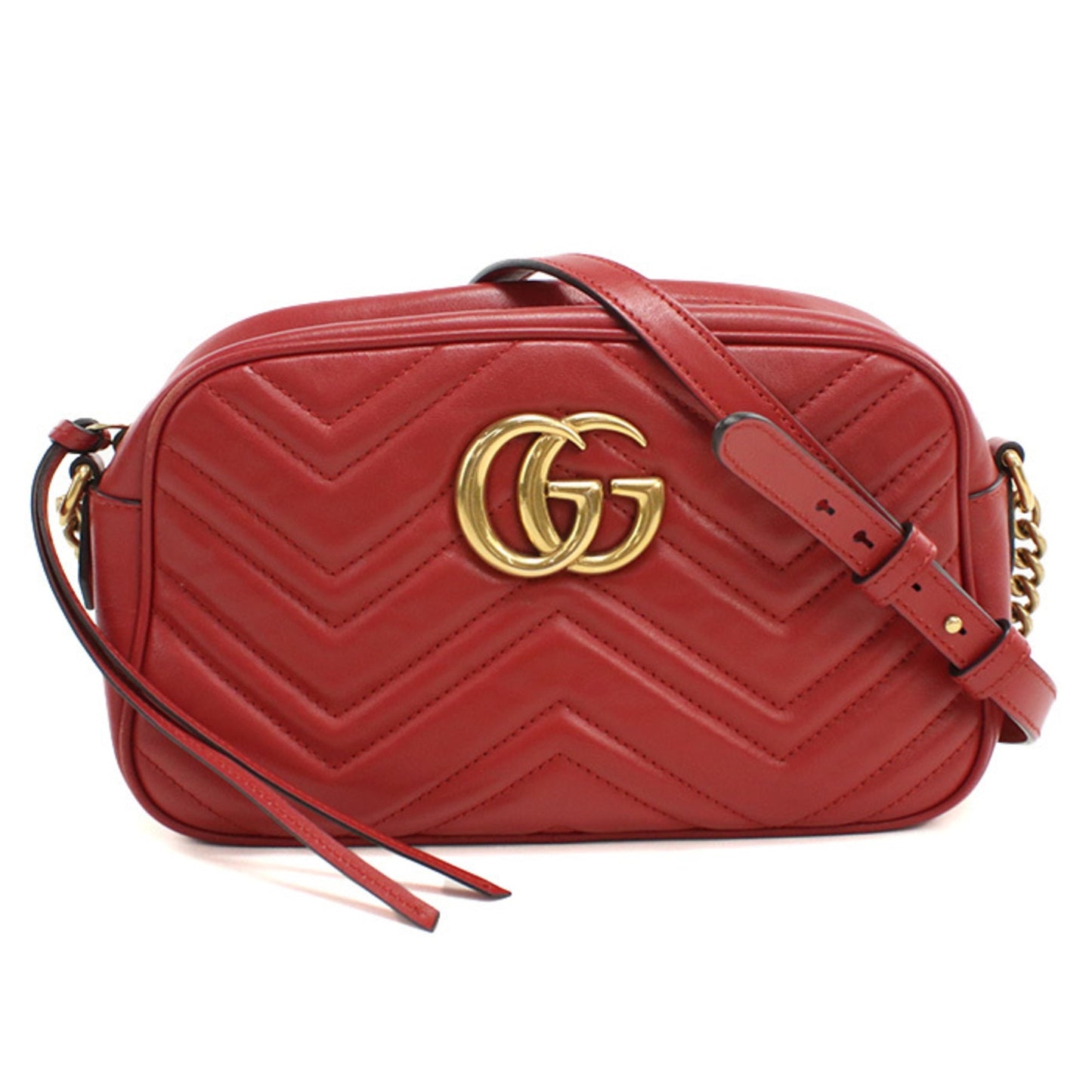 Gucci Red Color Leather Shoulder Bag ( )