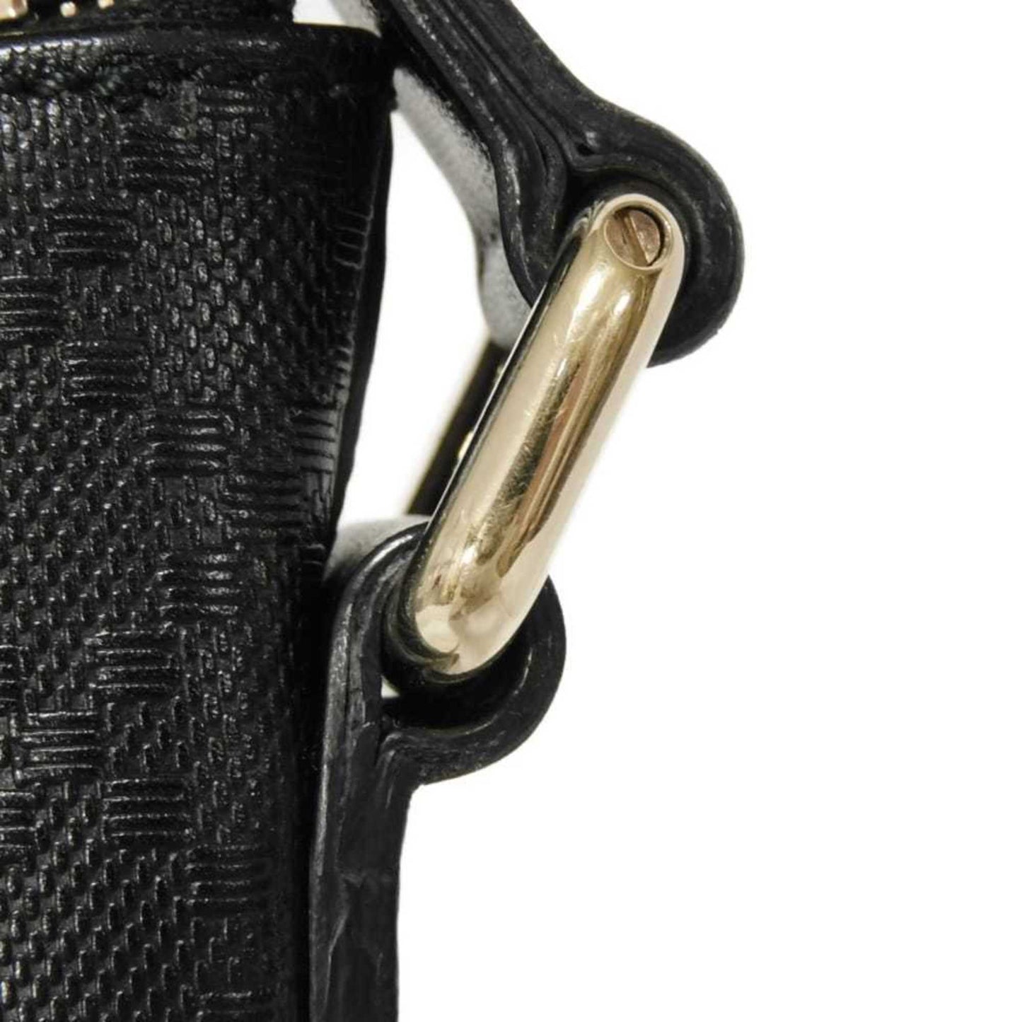 Gucci Diamante Black Leather Messenger Bag Shoulder Bag ( )