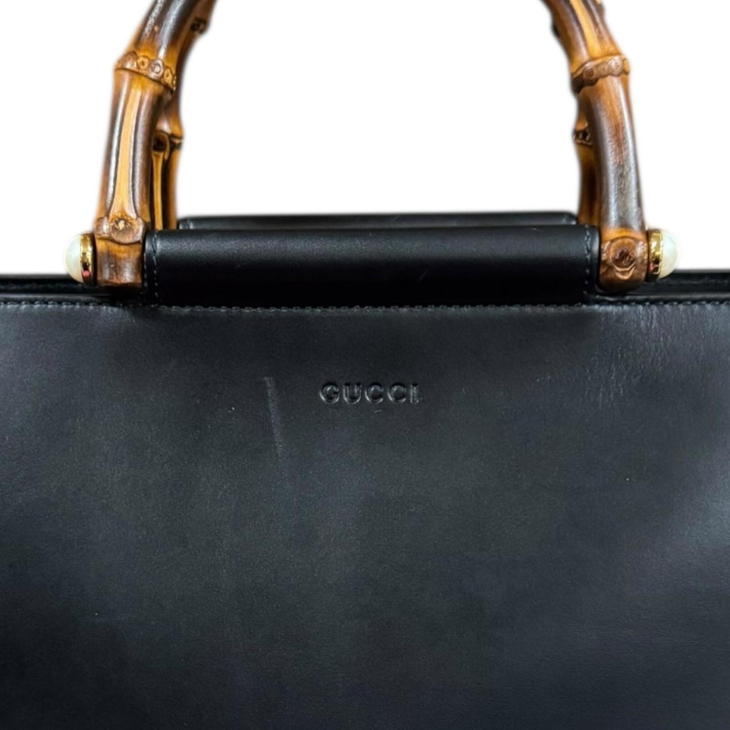 Gucci Black Bamboo Shoulder Bag ( )