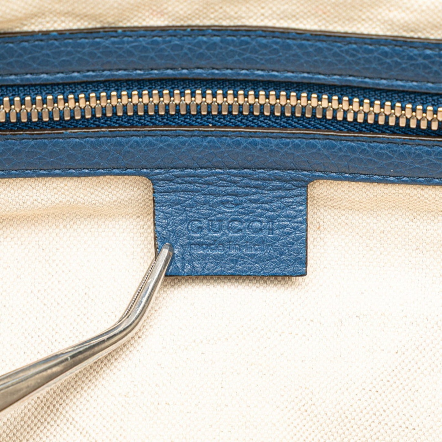 Gucci Blue Leather Shoulder Bag ( )