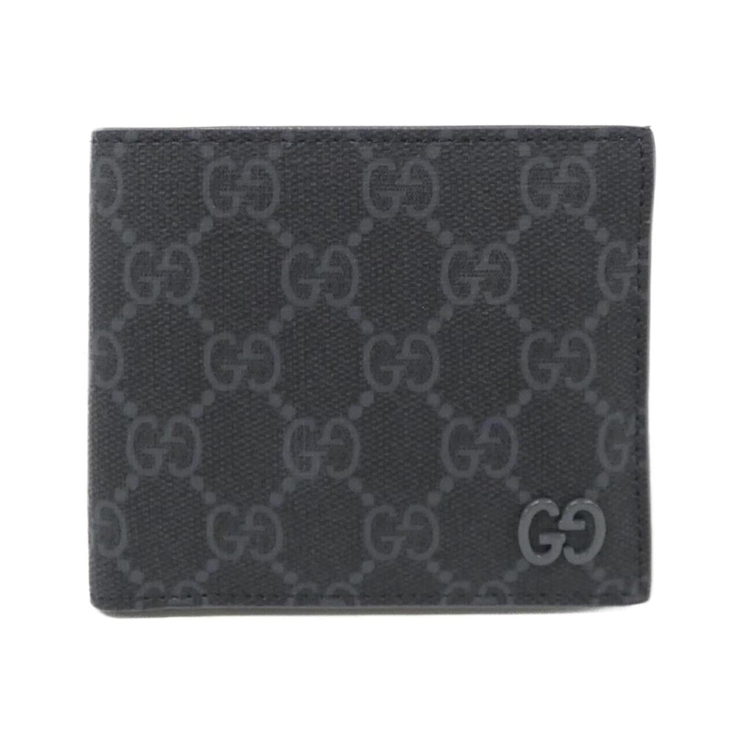 Gucci Black Gray Gg Supreme Canvas Bill Wallet (Bi-Fold) ( )