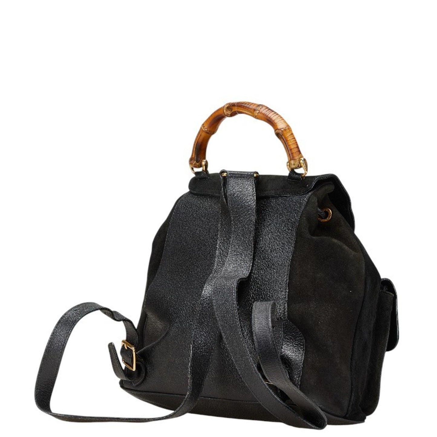 Gucci Black Suede Leather Backpack ( )