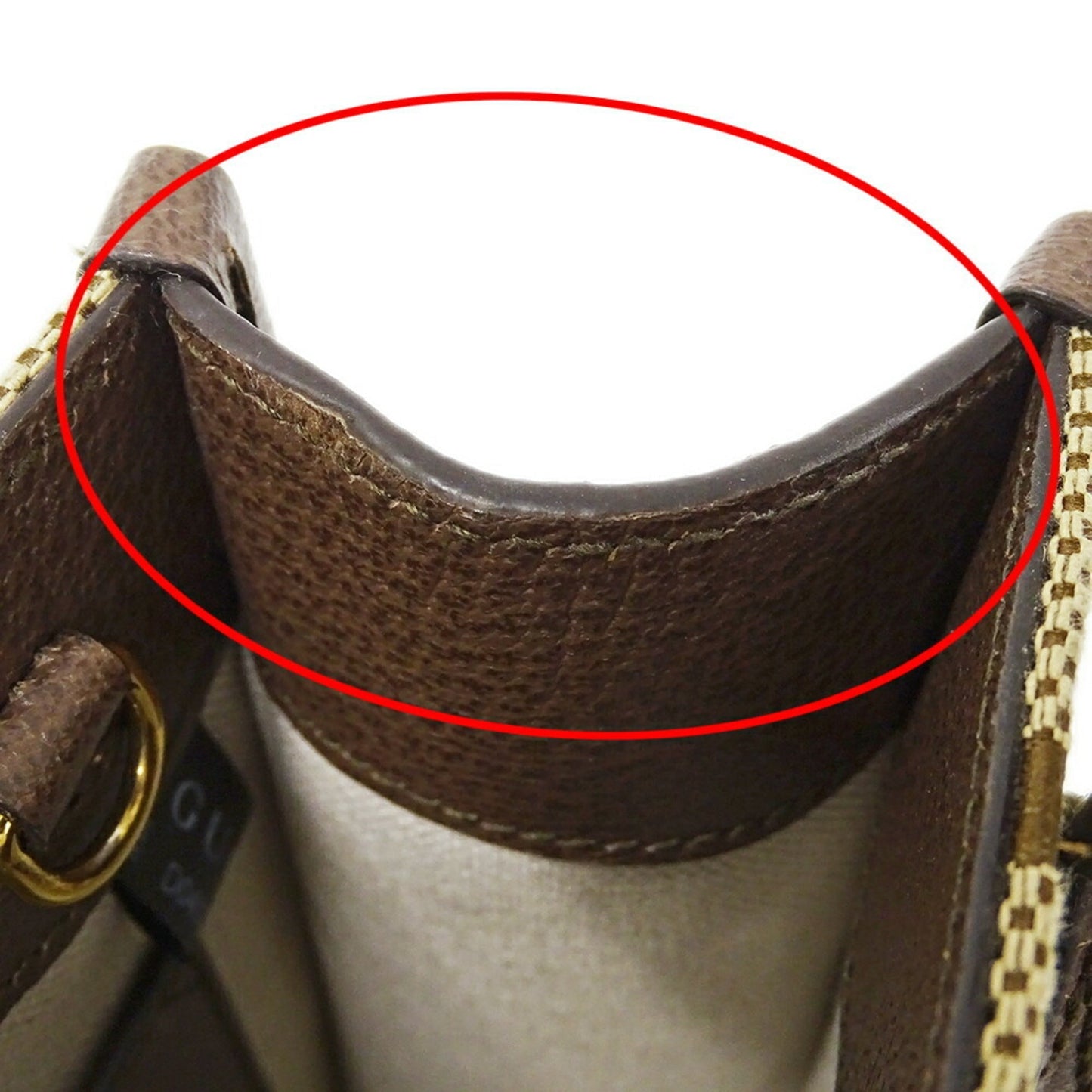 Gucci Gg Canvas Beige Brown Gg Canvas Handbag Shoulder Bag ( )