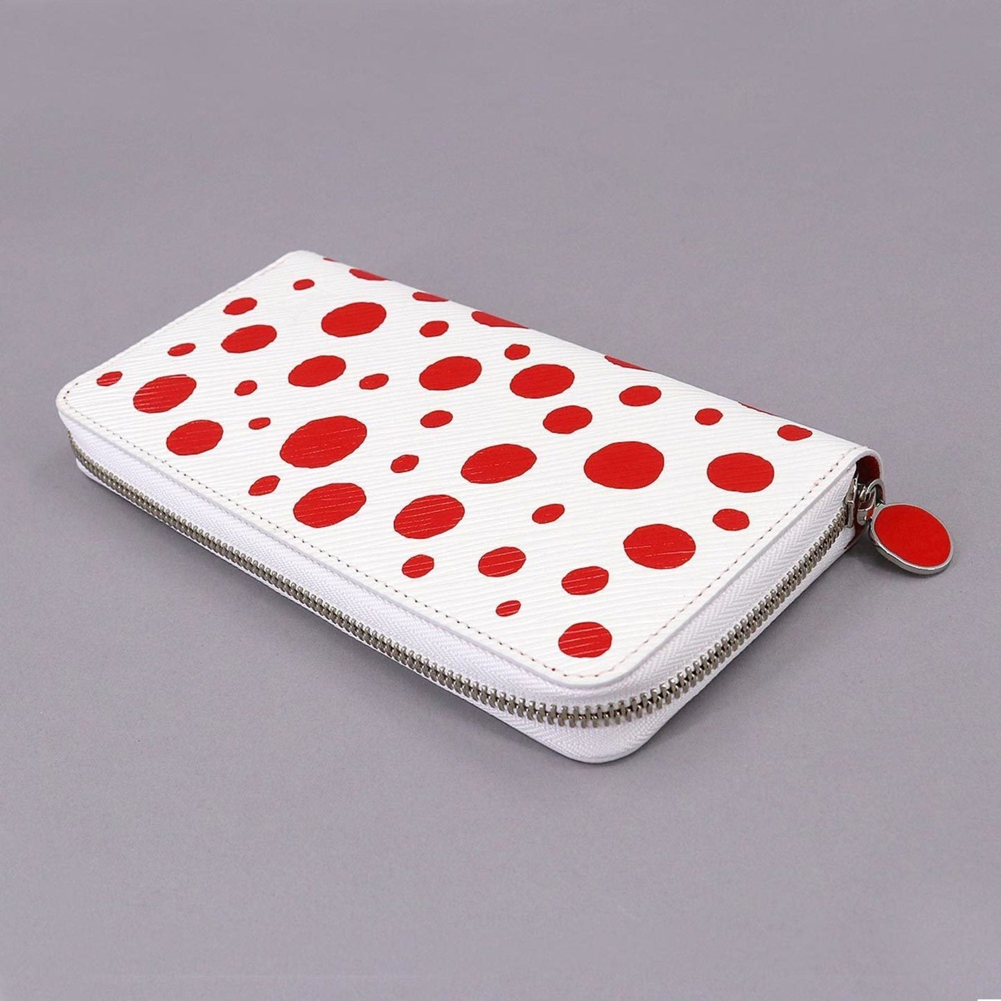 LOUIS VUITTON Epi Infinity Dot LVxYK Zippy Wallet Long Leather White Red M81961 RFID