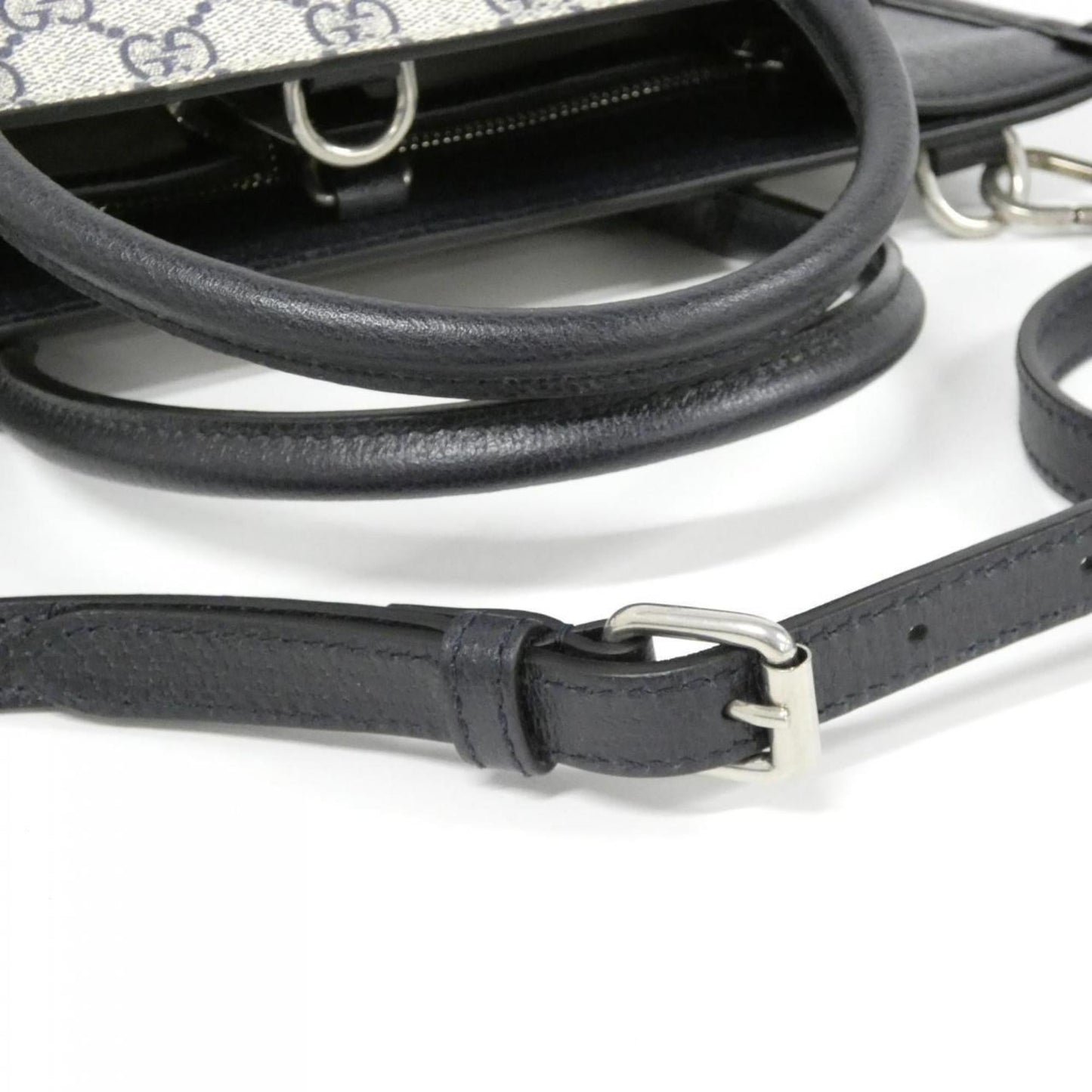 Gucci Beige Blue Gg Supreme Leather Handbag ( )
