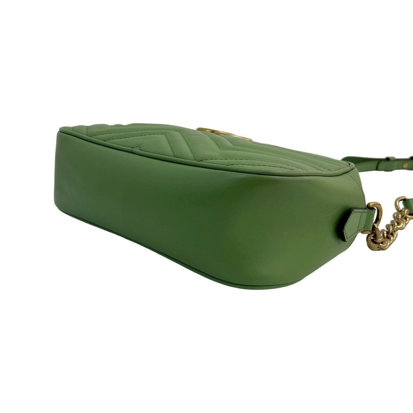 Gucci Green Leather Pochette Shoulder Bag ( )