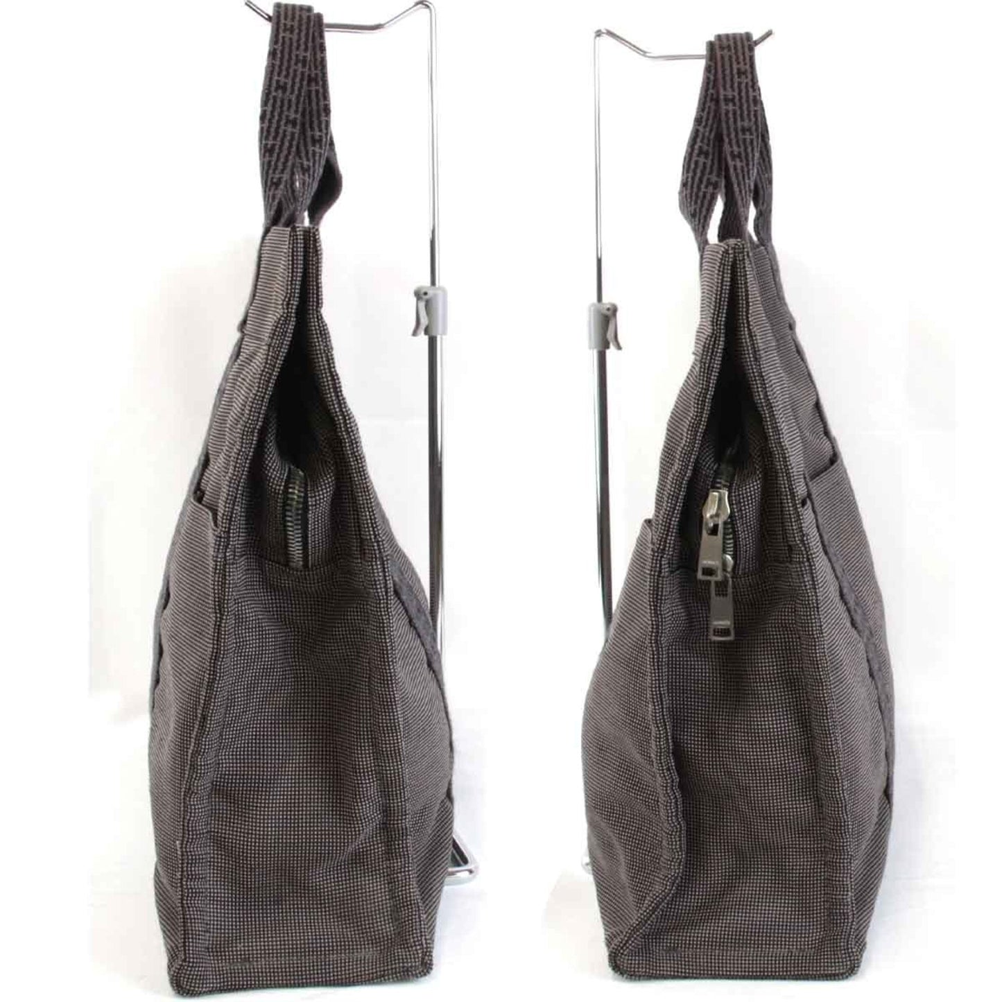 Hermes Gray Canvas Handbag ( )