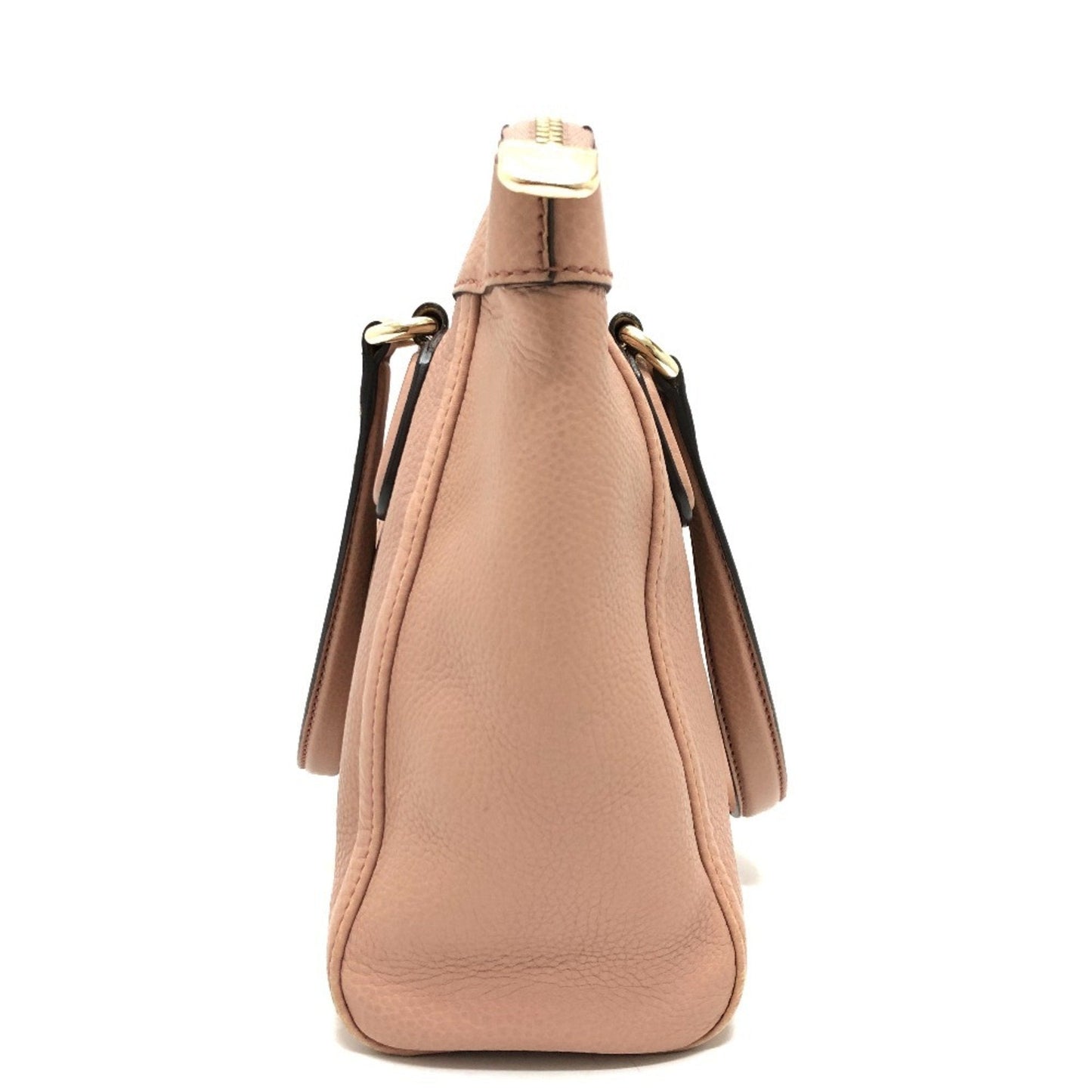 Gucci Pink Beige Leather Handbag ( )