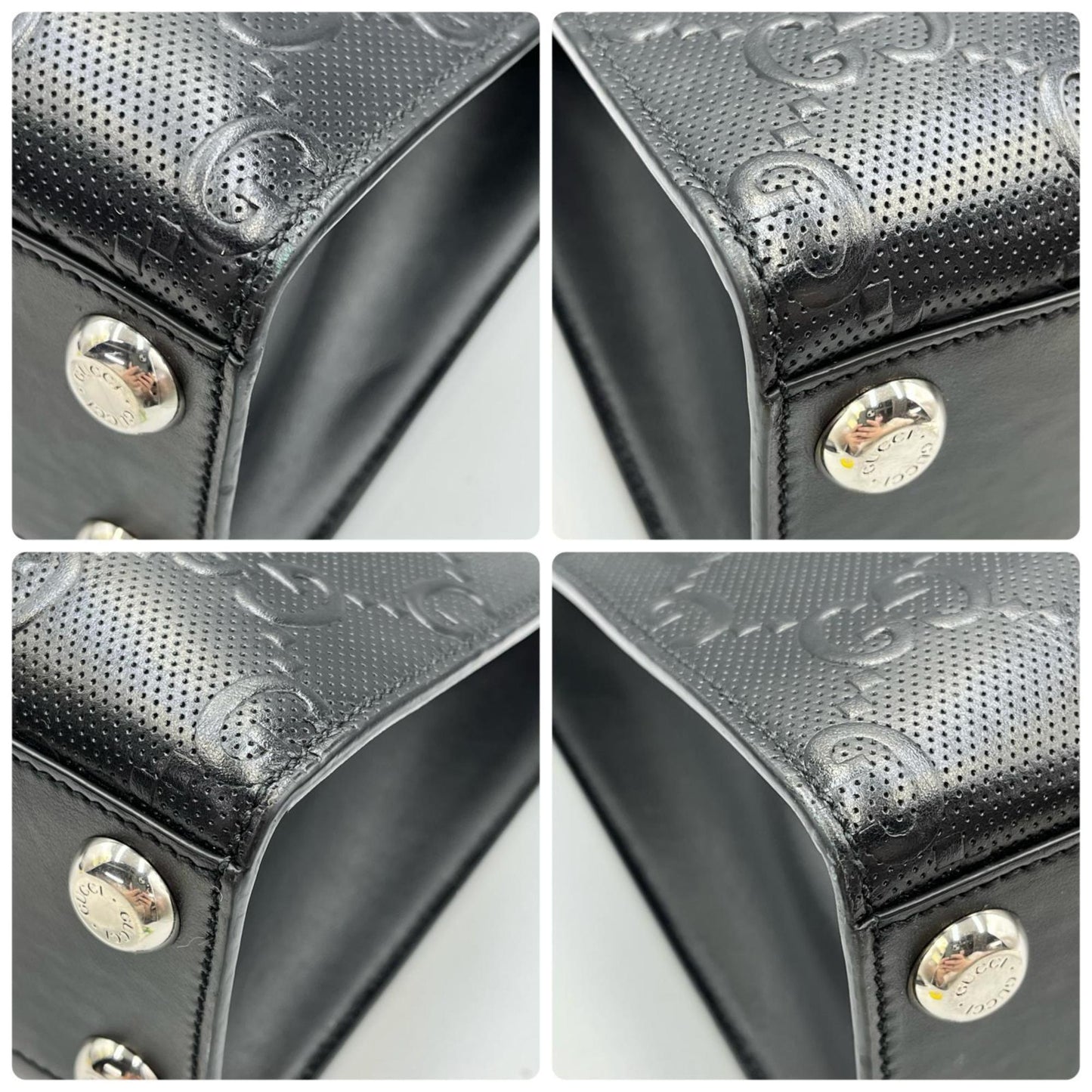 Gucci Black Leather Handbag ( )
