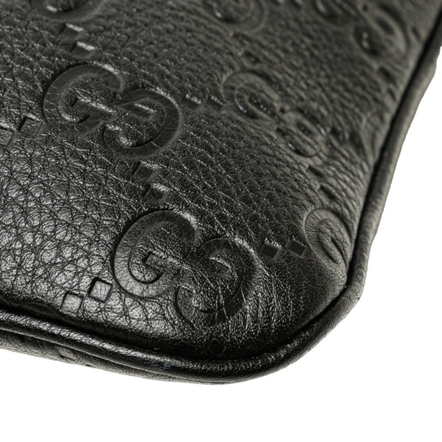 Gucci Black Leather Handbag Shoulder Bag ( )
