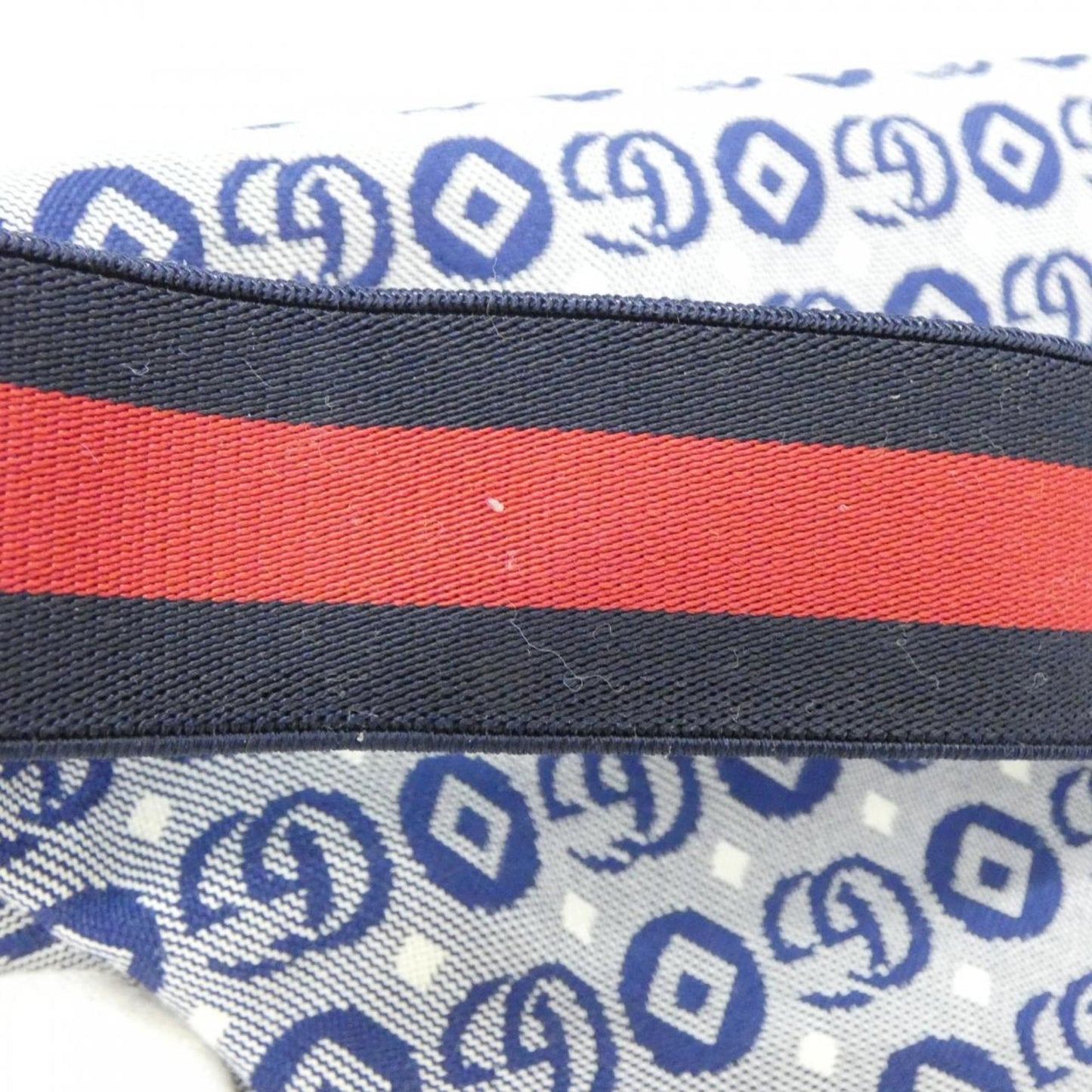 Gucci Blue White Jacquard Cotton Fanny Pack ( )