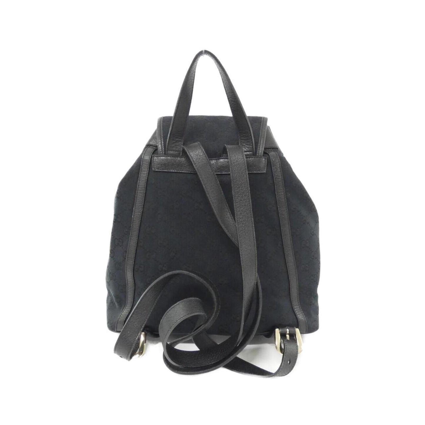 Gucci Black Gg Canvas Backpack ( )