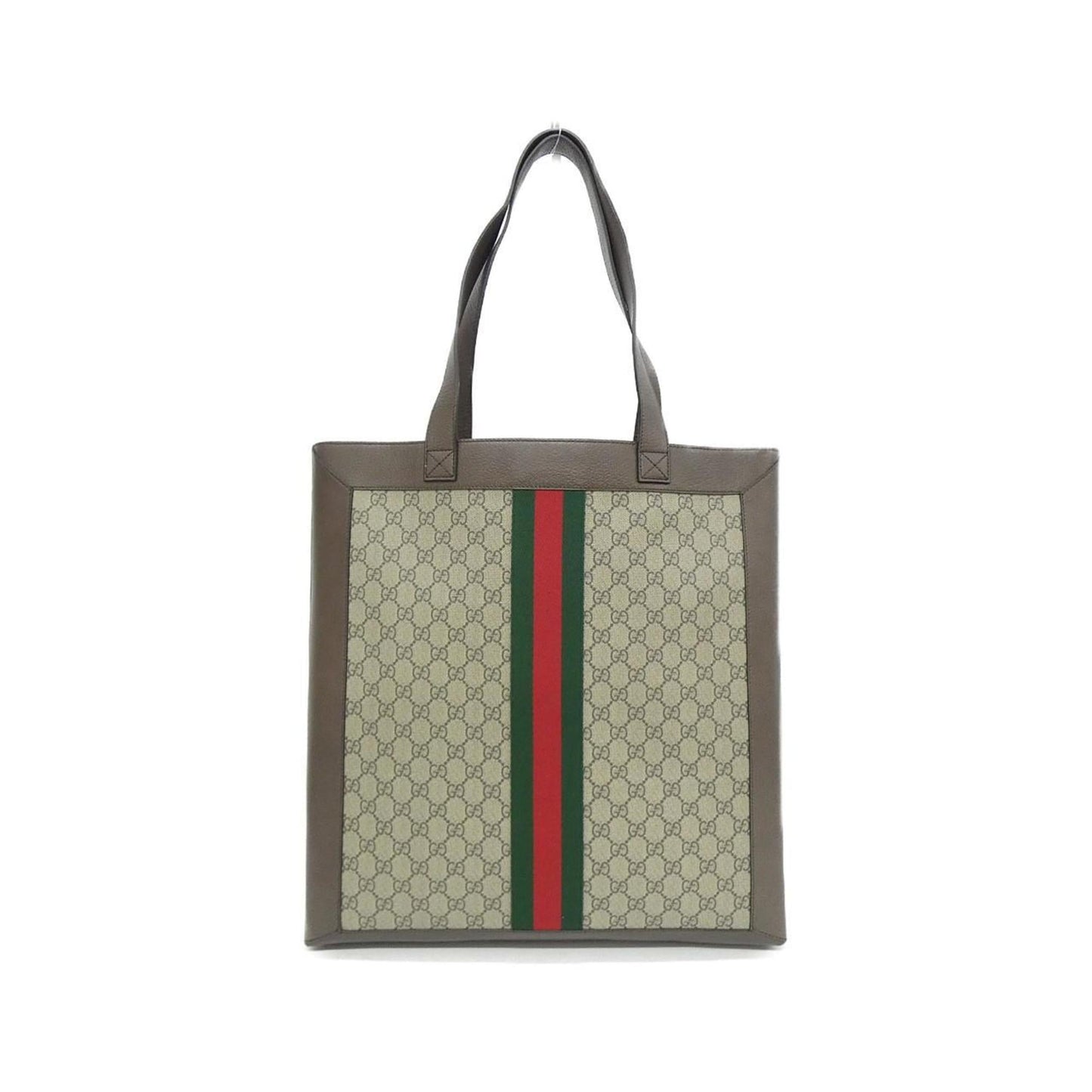 Gucci Beige Brown Canvas Handbag ( )