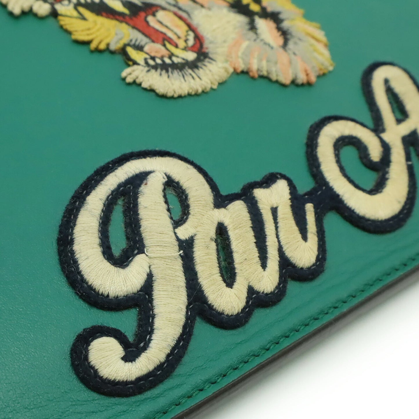 Gucci Green Leather Clutch Bag ( )