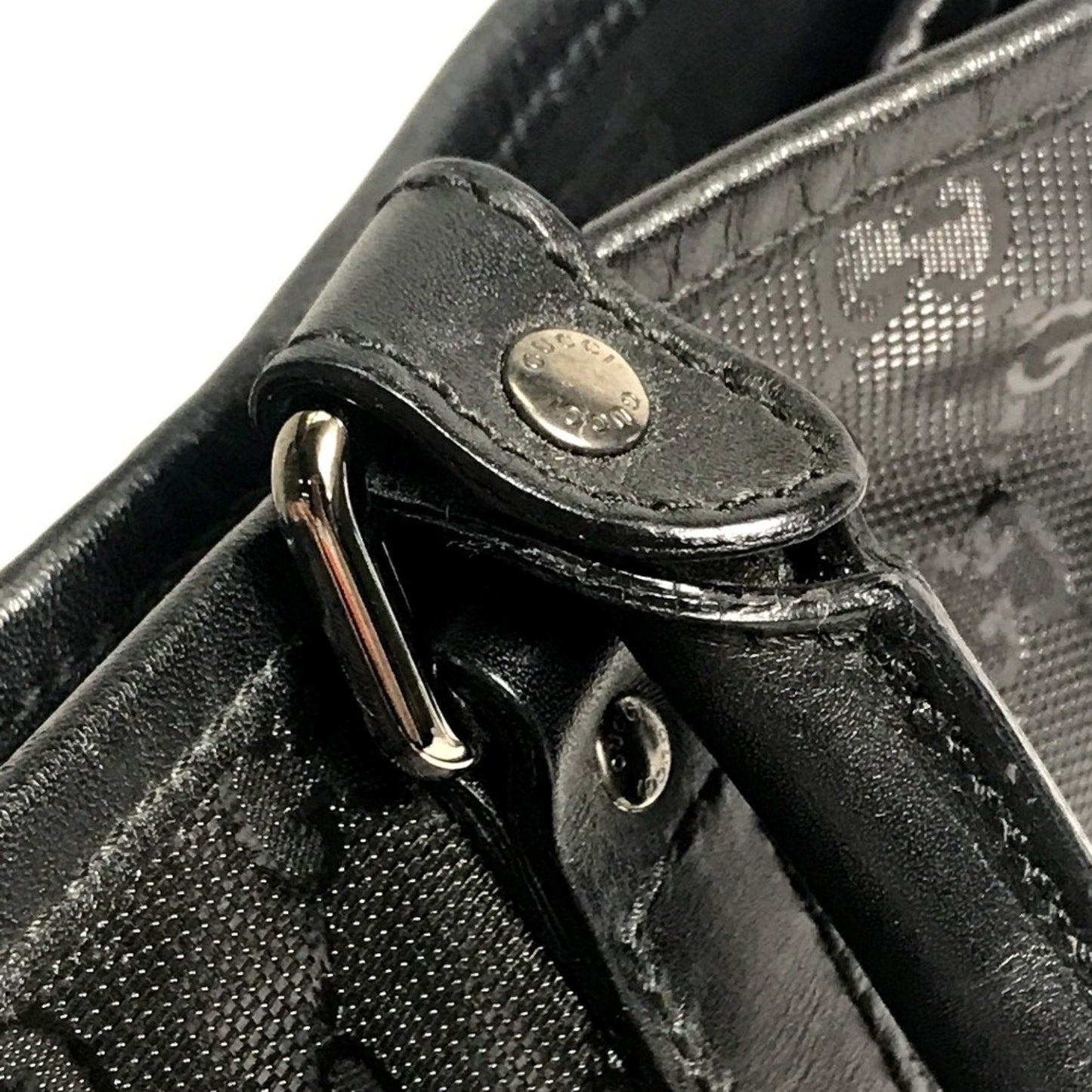 Gucci Black Gg Imprimé Tote Bag ( )