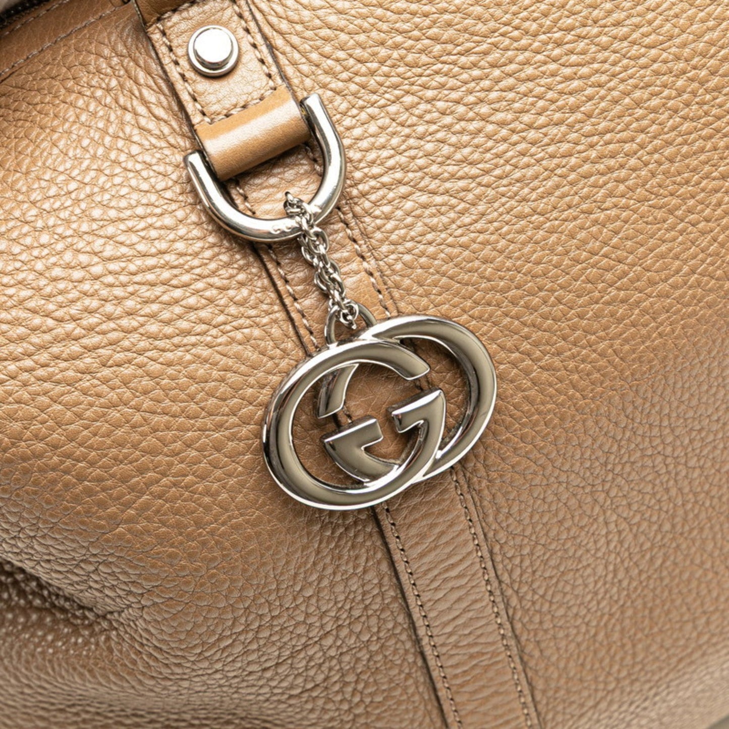 Gucci Brown Leather Shoulder Bag Tote Bag ( )