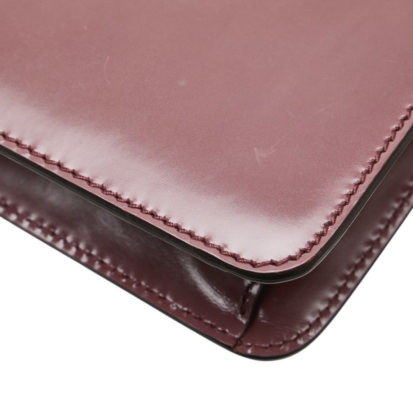 Gucci Wine Leather Clutch Bag ( )