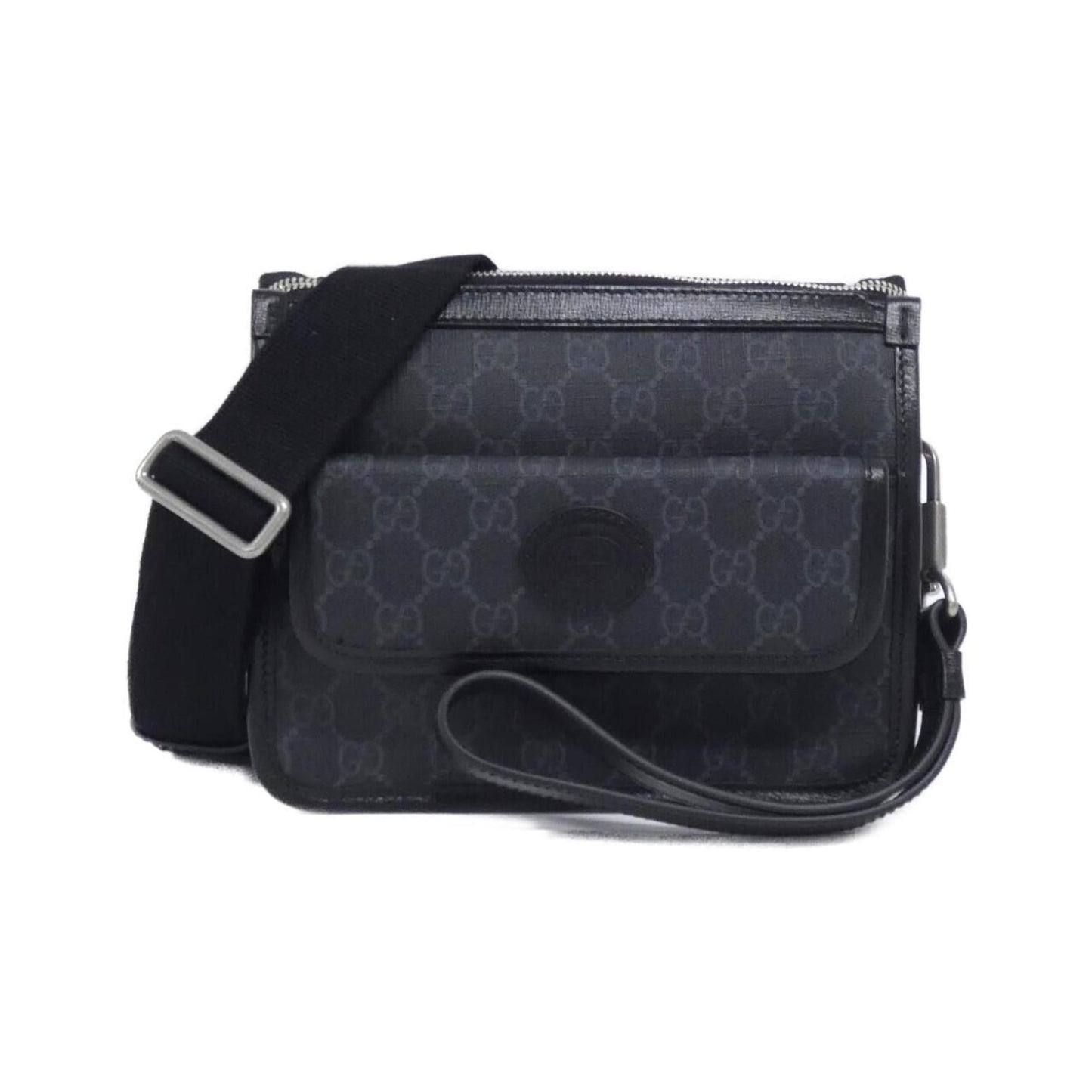 Gucci Black Gg Supreme Canvas Shoulder Bag ( )