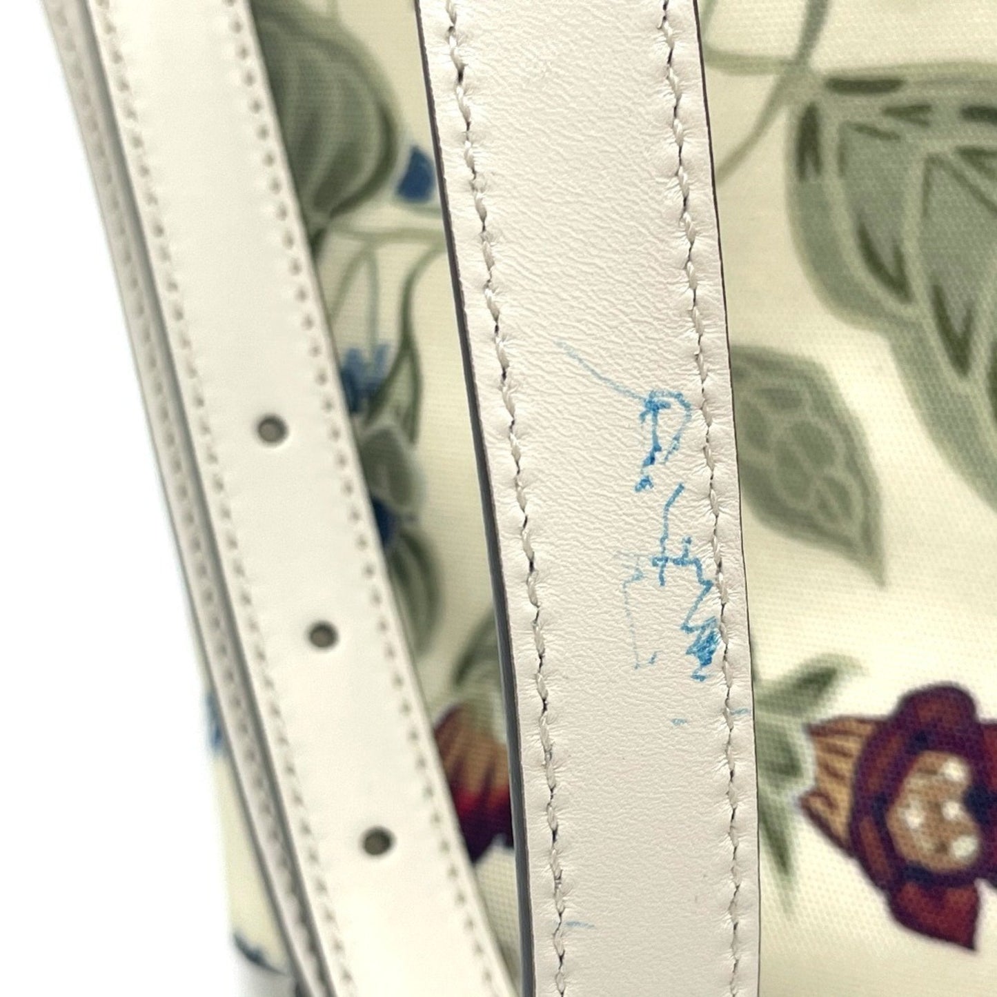 Gucci Ivory Multi-Color Leather Pvc Shoulder Bag Tote Bag ( )