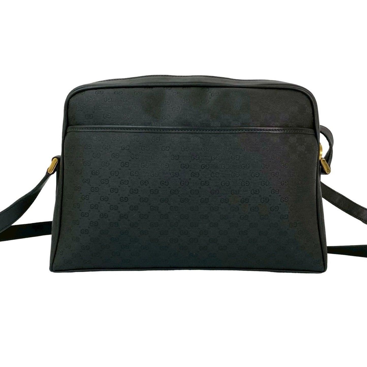 Gucci Black Leather Pvc Pochette Shoulder Bag ( )