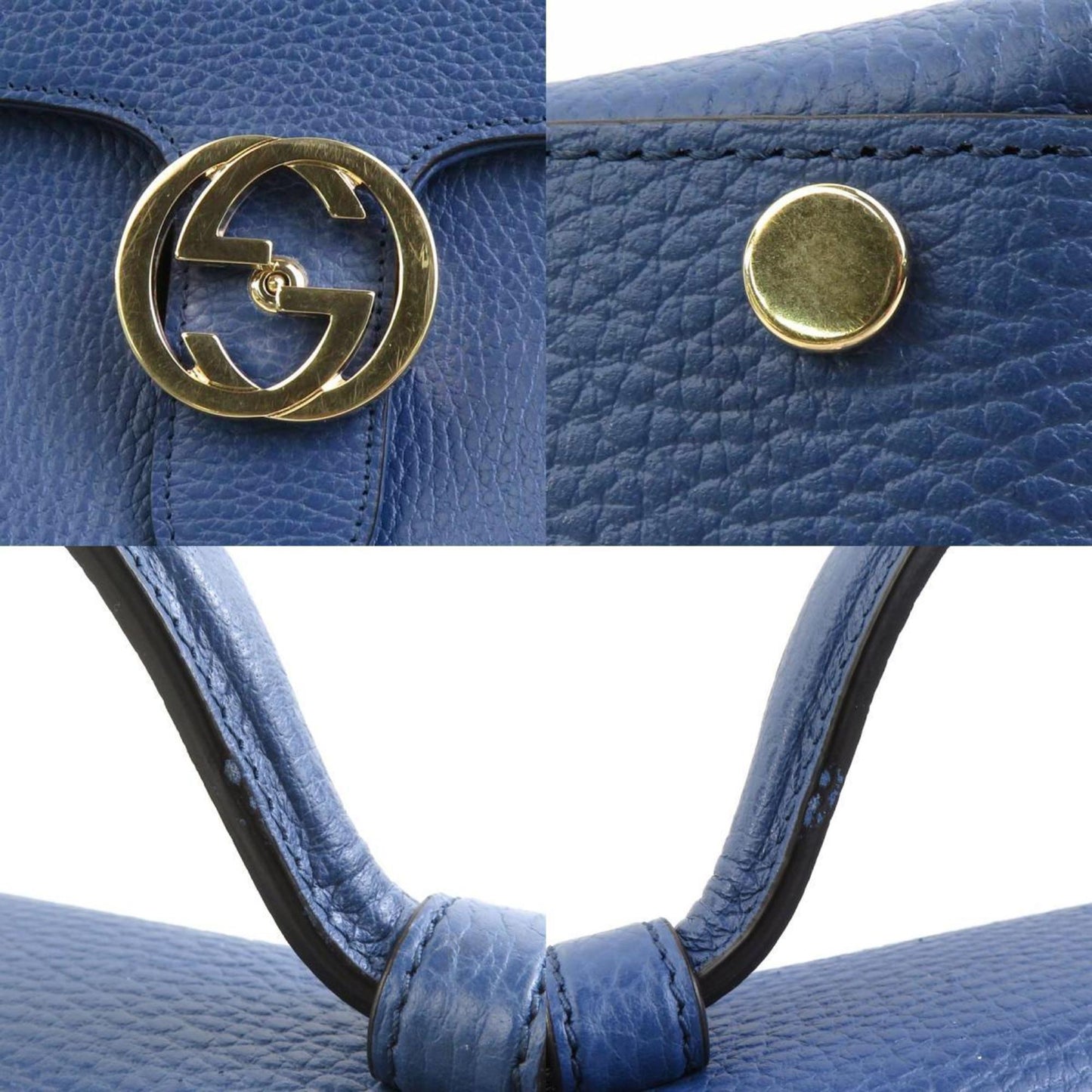 Gucci Blue Leather Shoulder Bag ( )