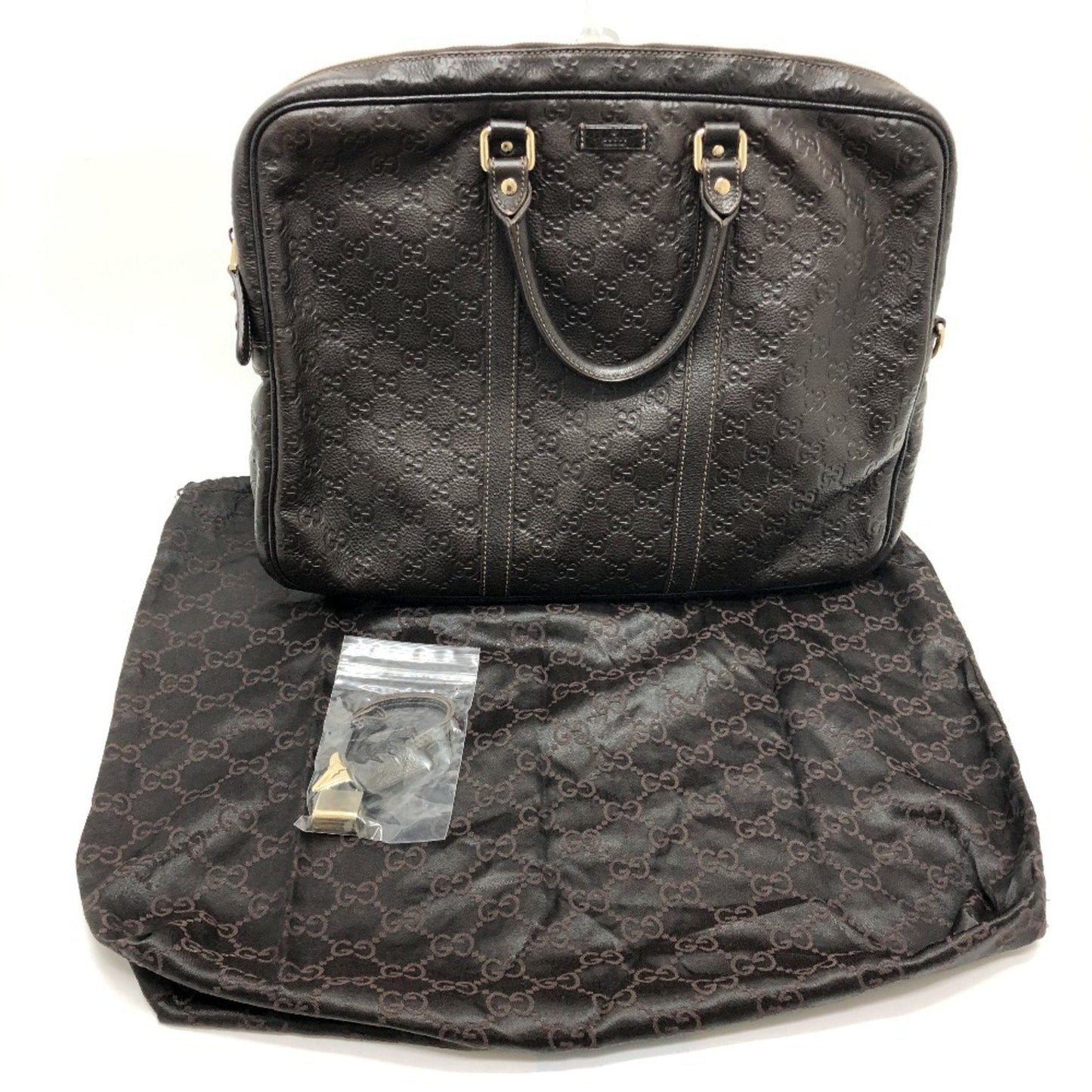 Gucci Brown Leather Briefcase Handbag ( )