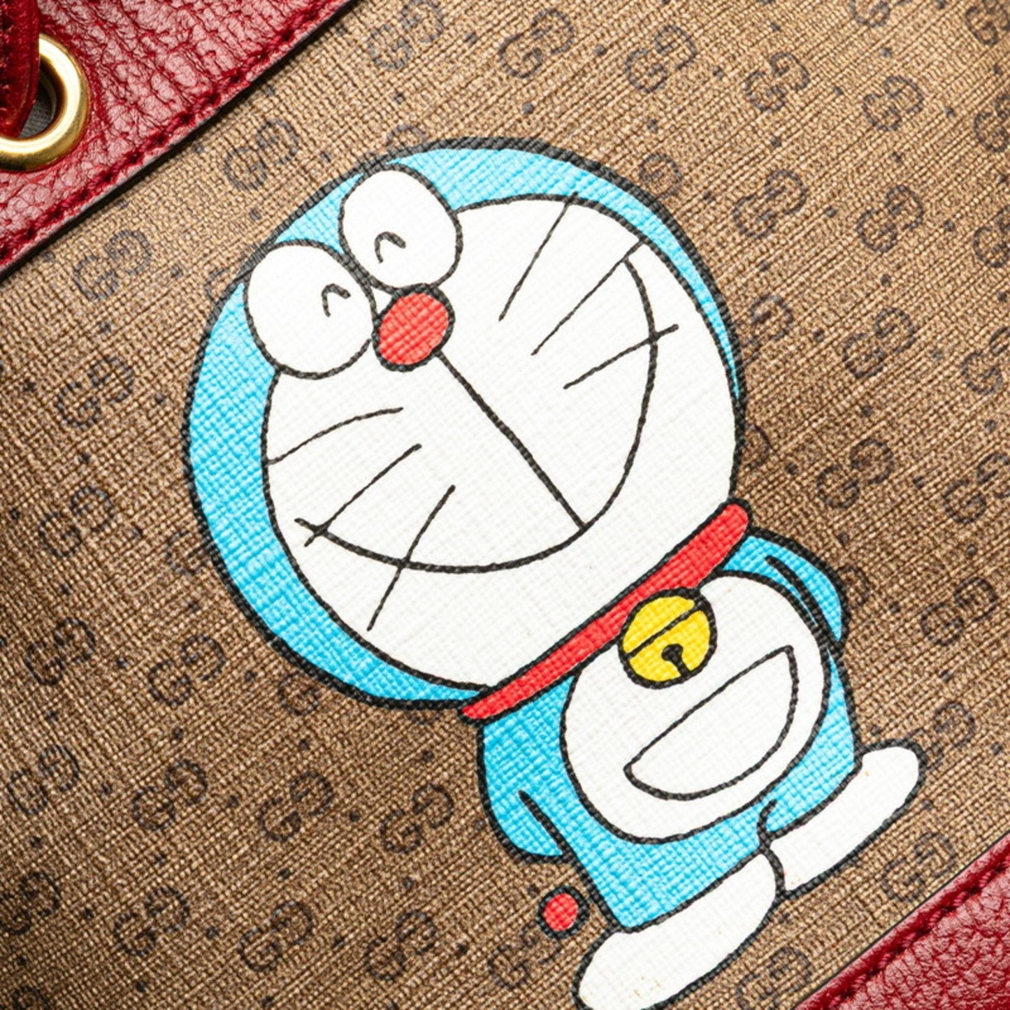 Gucci Brown Red Color Pvc Leather Shoulder Bag ( )