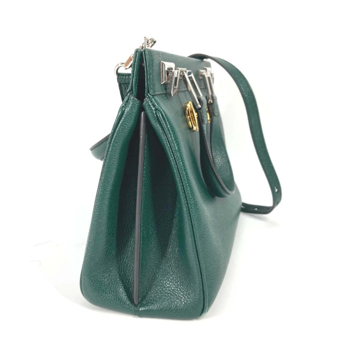 Gucci Green Leather Handbag ( )