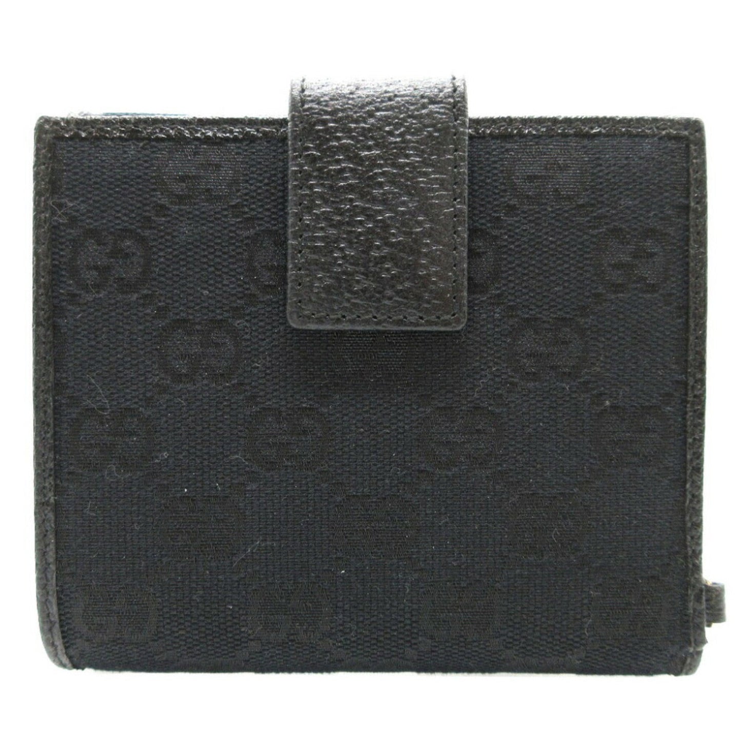 Gucci Black Gg Canvas Leather Wallet (Bi-Fold) ( )