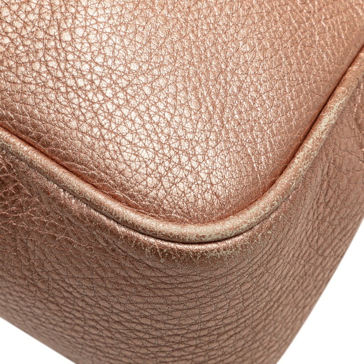 Gucci Gold Pink Leather Shoulder Bag ( )