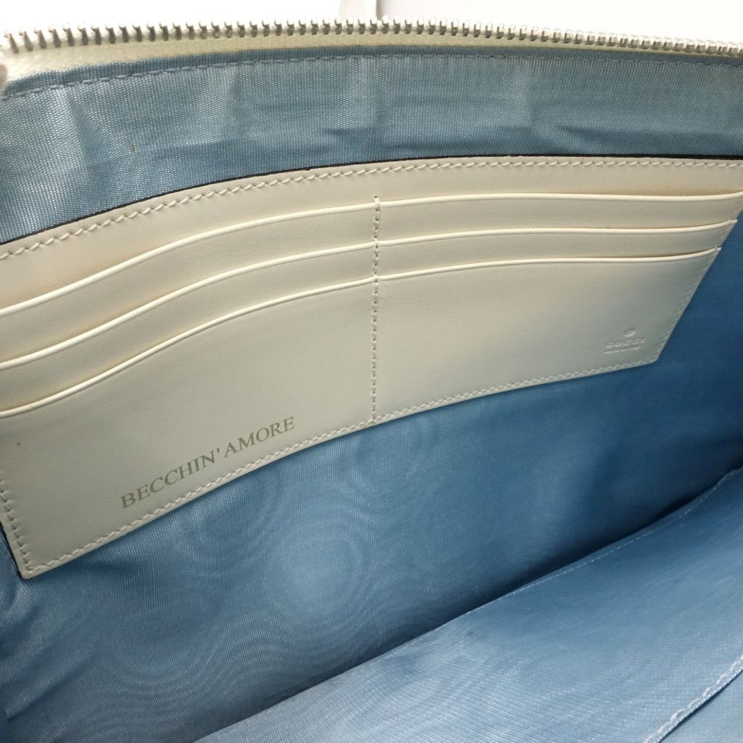 Gucci Ivory Leather Clutch Bag ( )