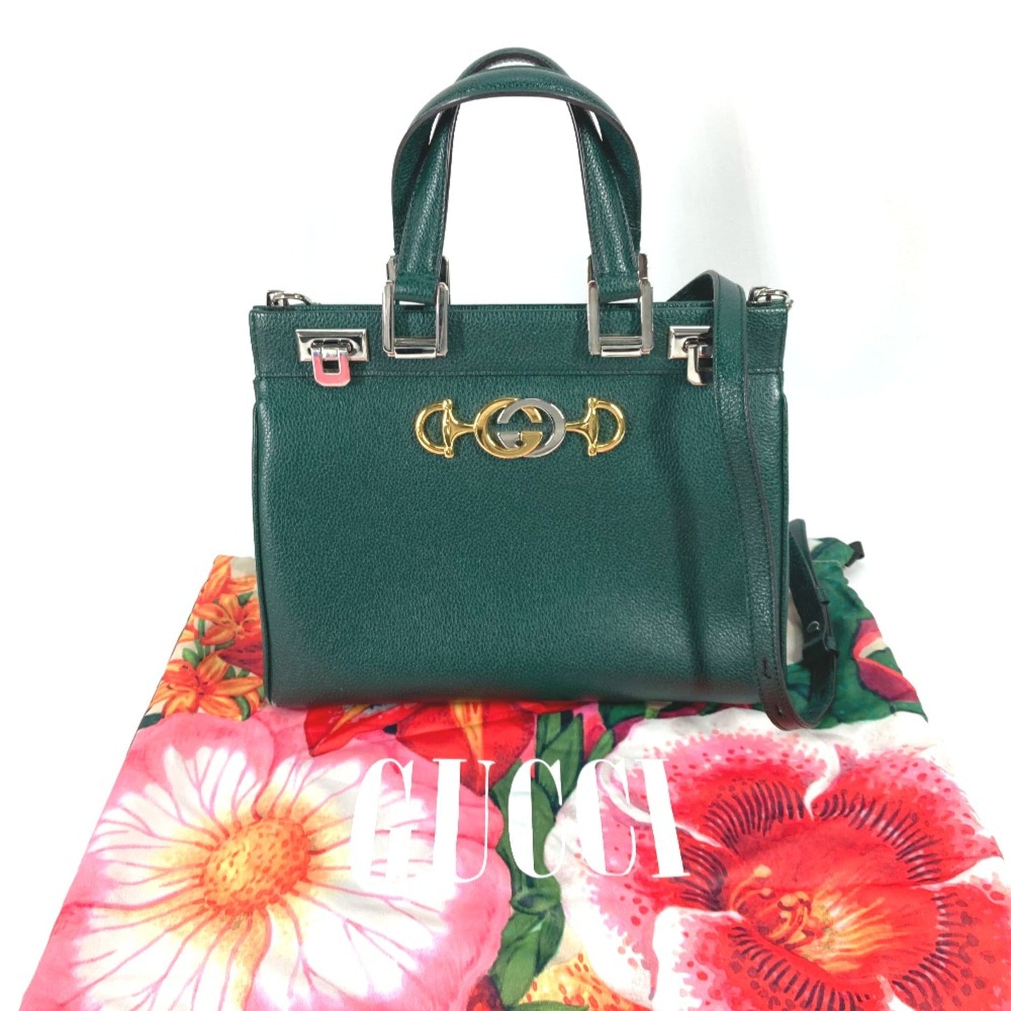 Gucci Green Leather Handbag ( )