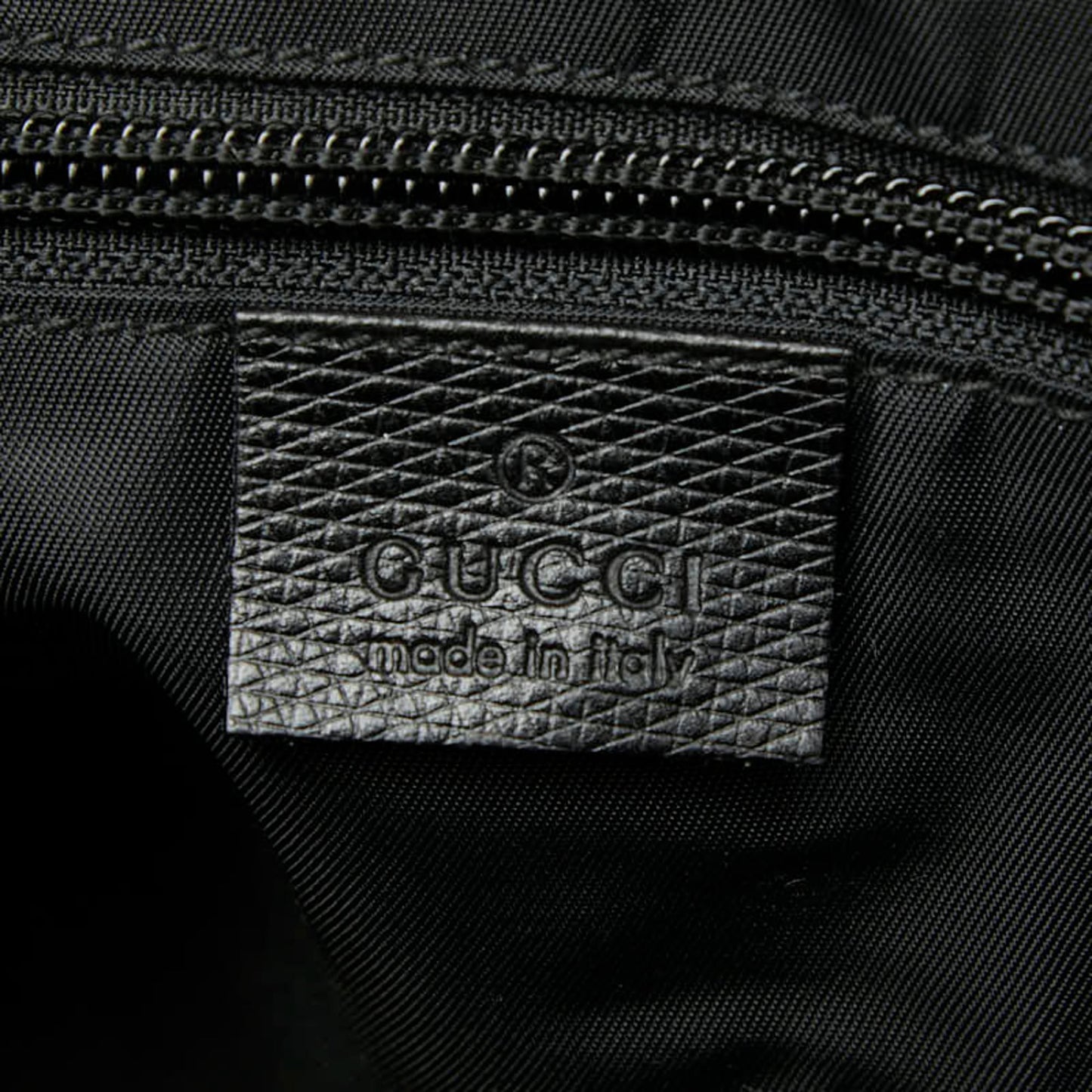 Gucci Black Nylon Leather Tote Bag ( )