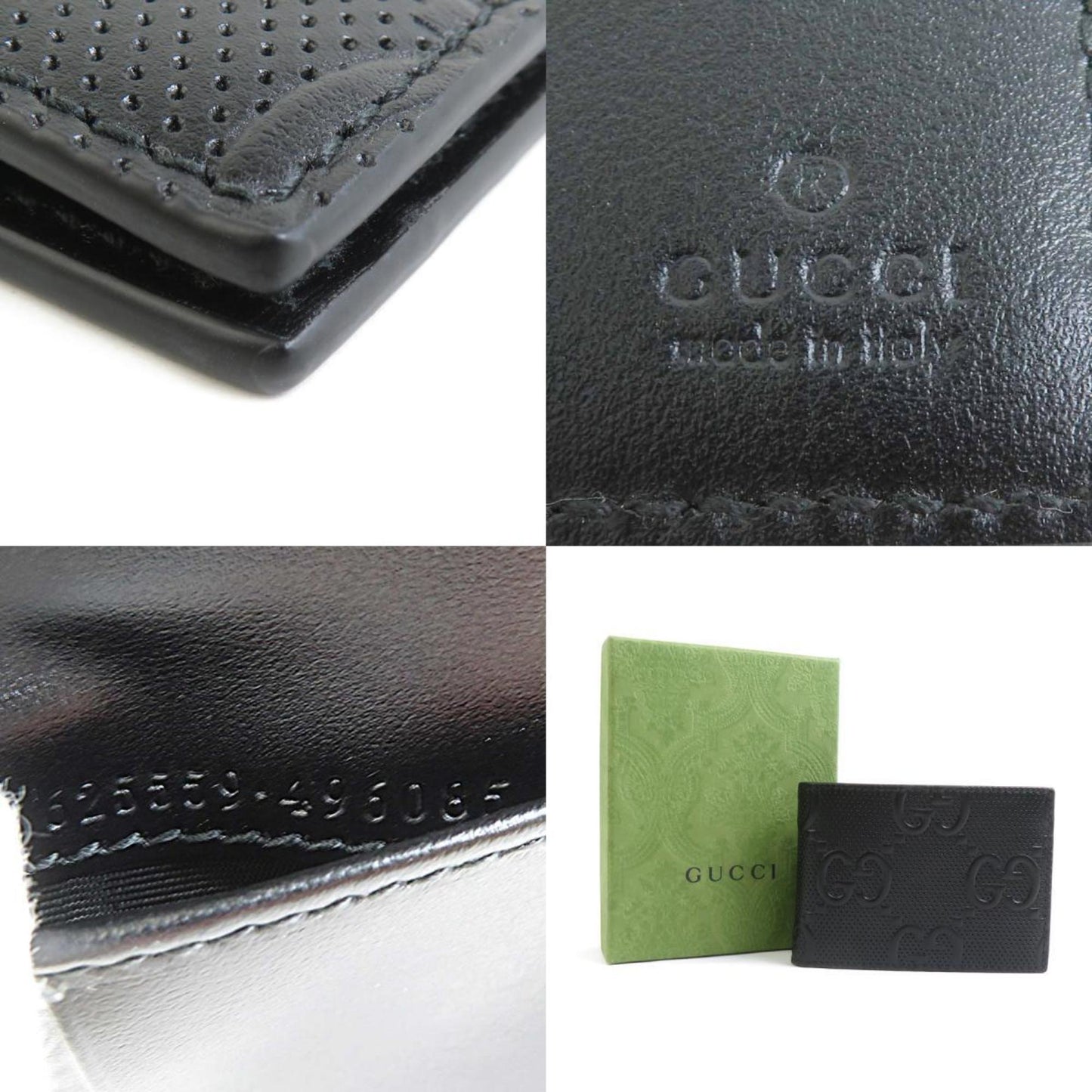 Gucci Black Leather Long Bill Wallet (Bi-Fold) ( )