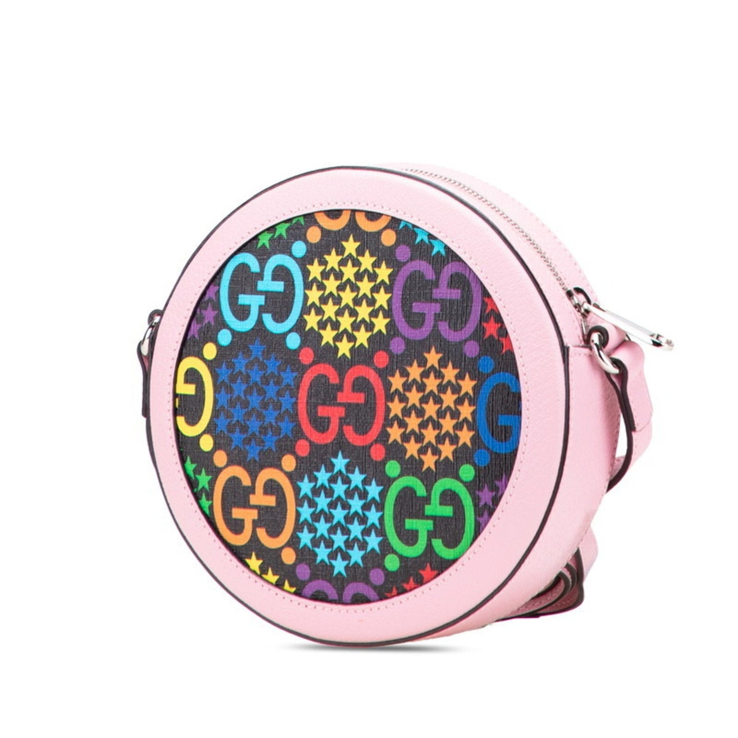 Gucci Black Multi-Color Pink Pvc Leather Shoulder Bag ( )